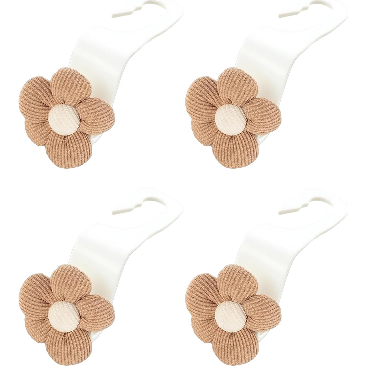 Ganchos para Reposacabezas de Coche Alieemo 4PCS Naranja/Blanco