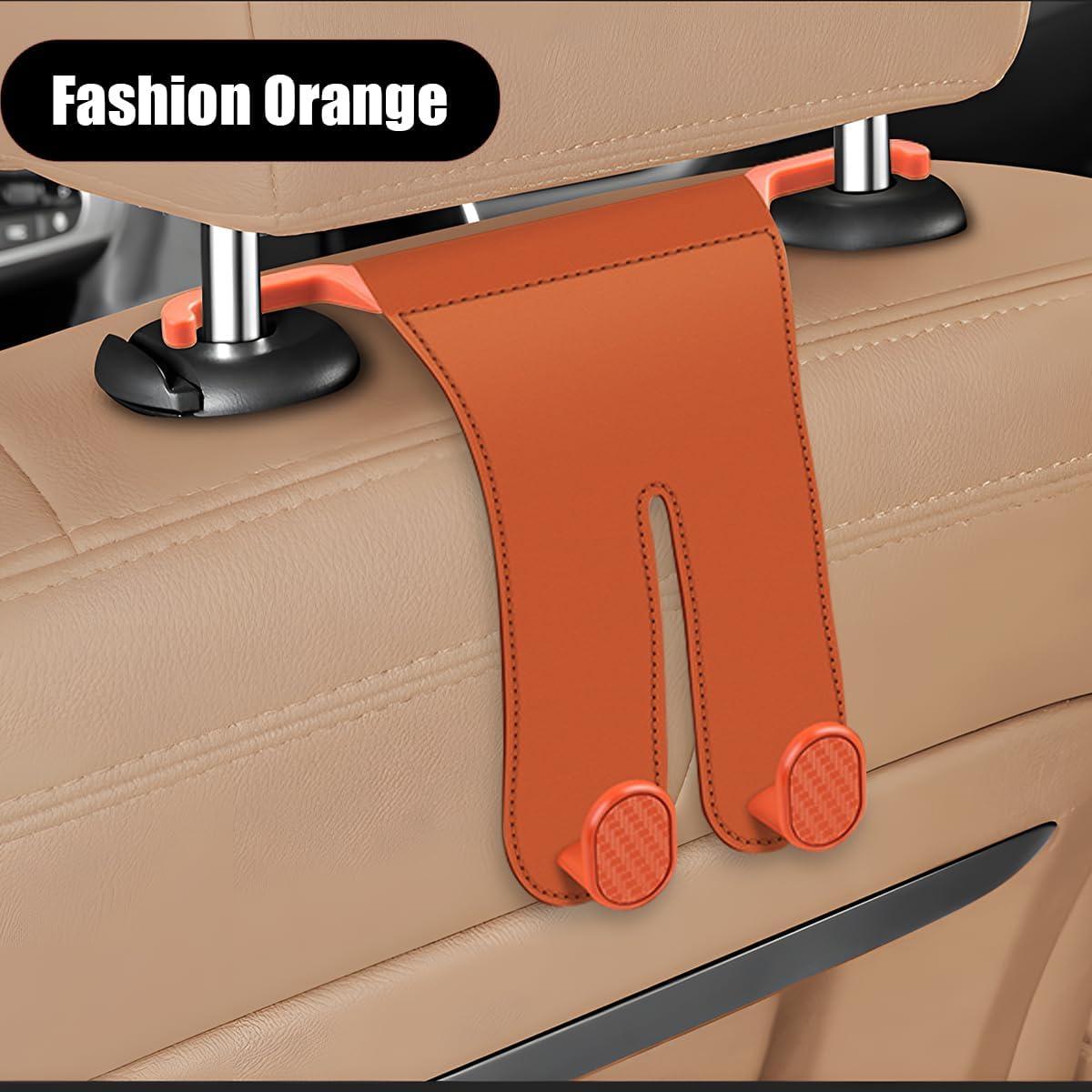 Gancho de reposacabezas AICEL para coche, organizador doble naranja