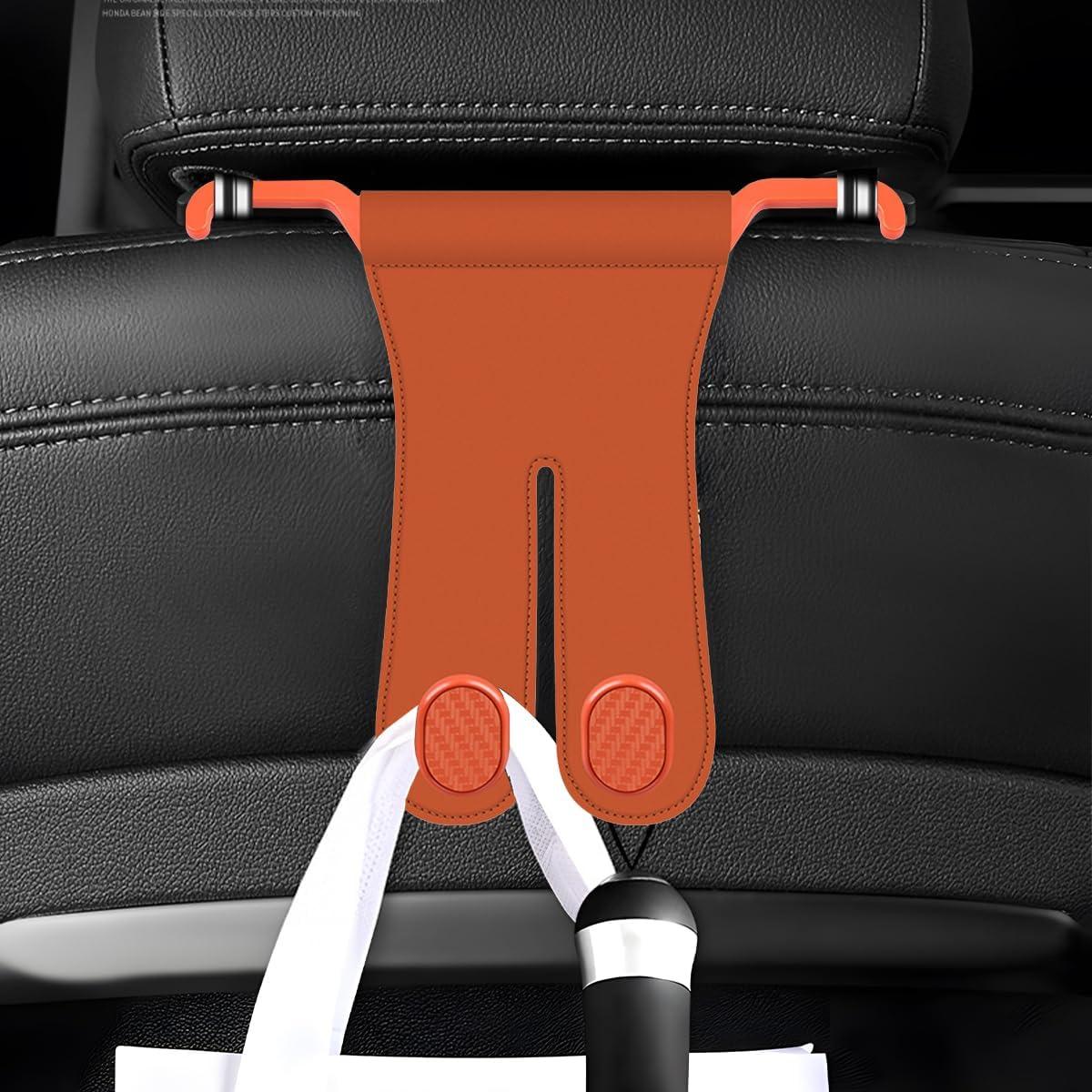 Gancho de reposacabezas AICEL para coche, organizador doble naranja