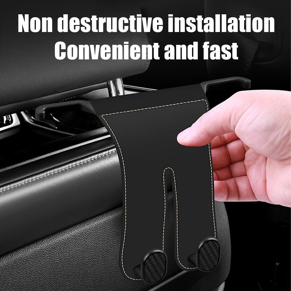 Gancho de reposacabezas AICEL para coche, organizador doble naranja