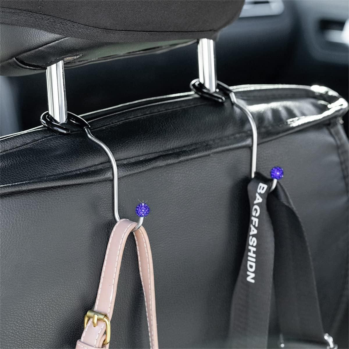 Ganchos de Reposacabezas AUCELI 2 Pcs Azul Acero Inoxidable