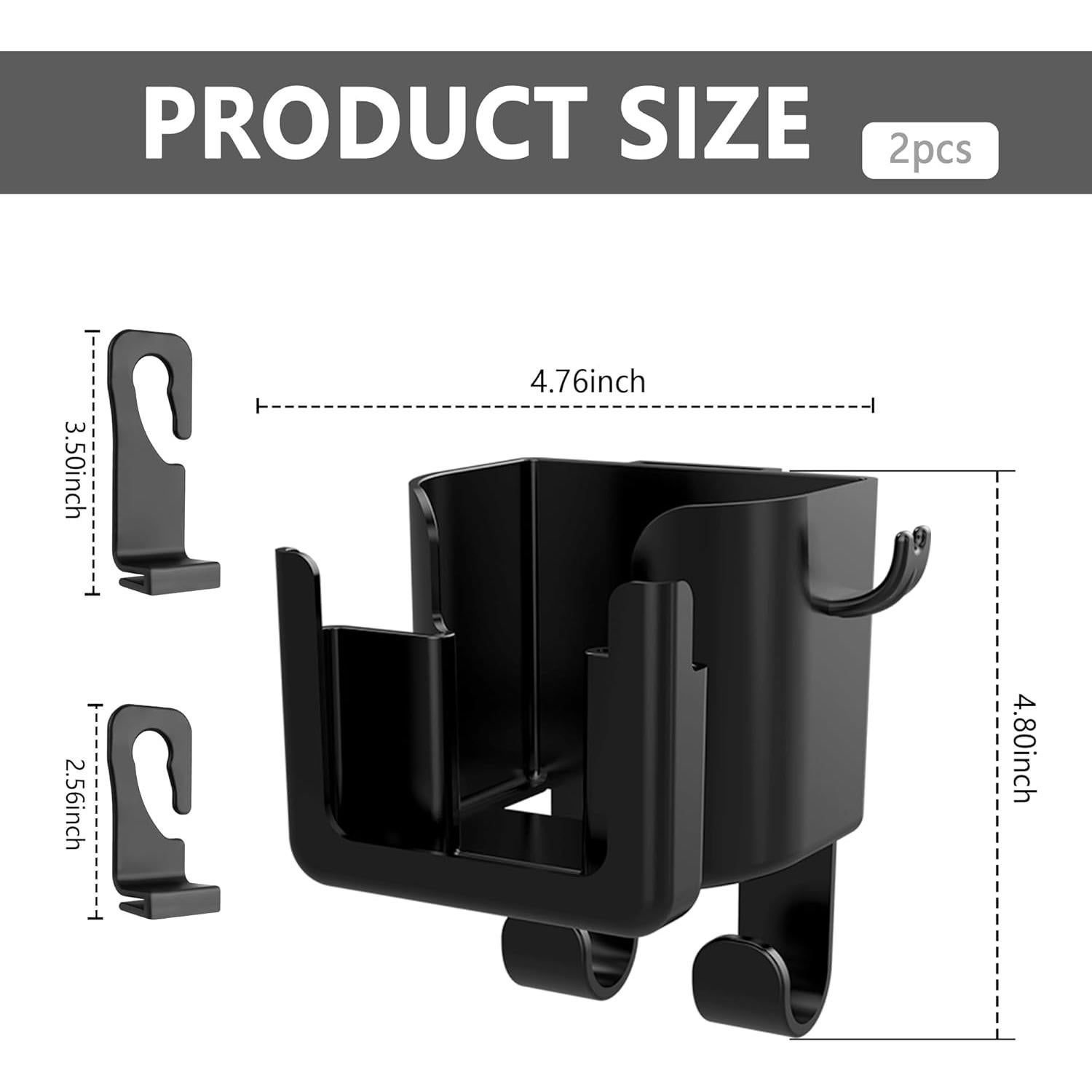 Soporte de Taza y Teléfono para Auto OFBAND Universal Negro