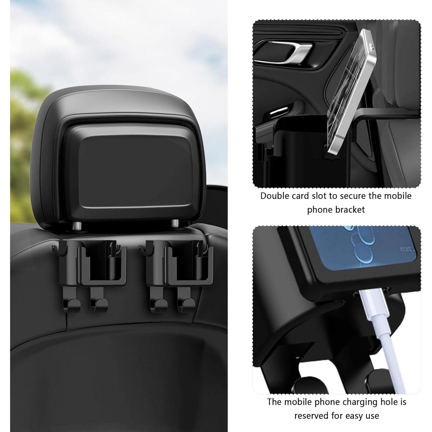 Soporte de Taza y Teléfono para Auto OFBAND Universal Negro