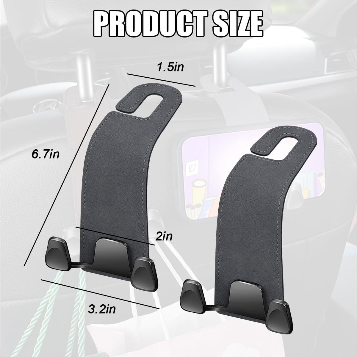 Gancho para reposacabezas Zpana, 2PCS, gris, organizador auto