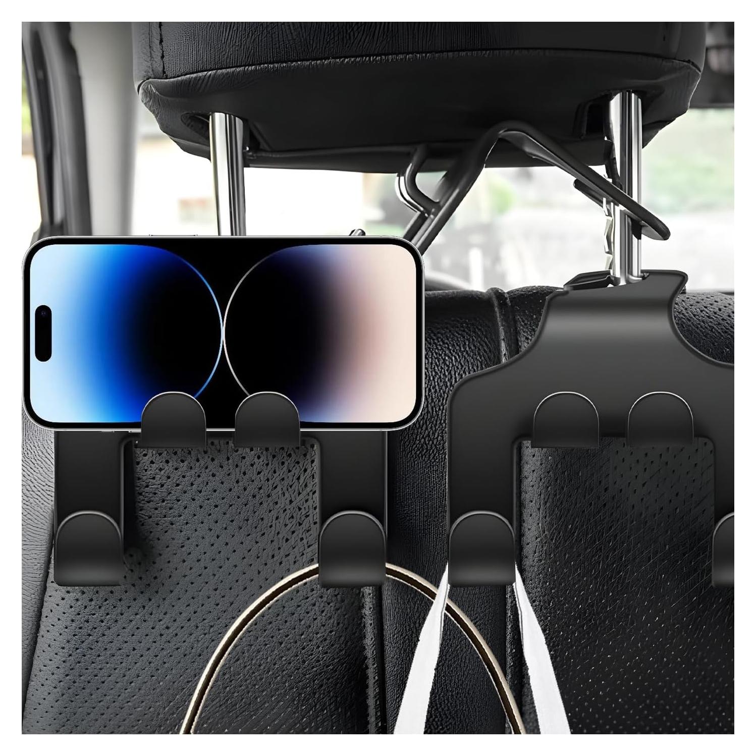 Ganchos para Reposacabezas de Coche MUQIDA - 2 Piezas, ABS