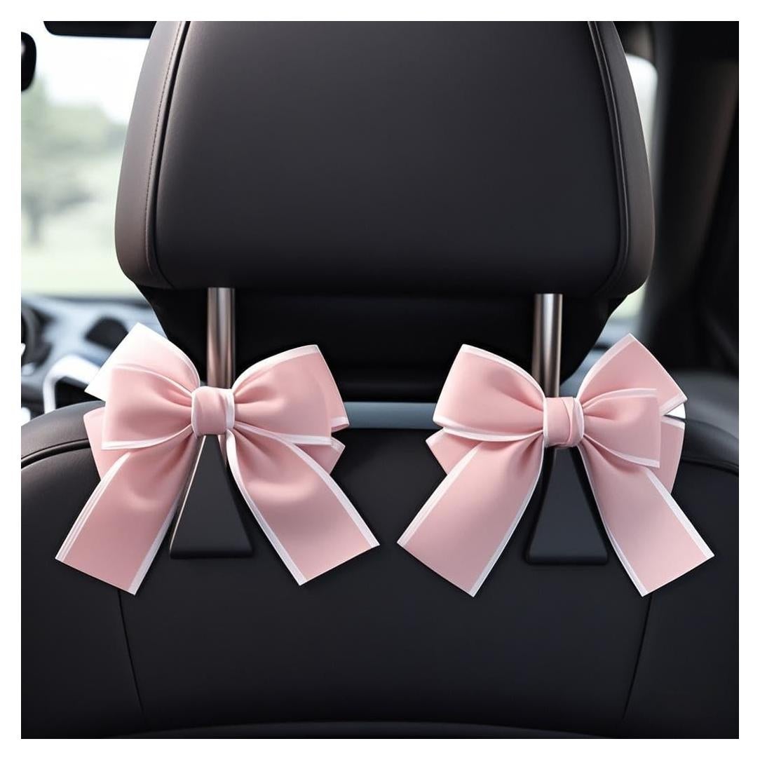 Juego de 2 ganchos para bolso de coche XZHJJF Rosa