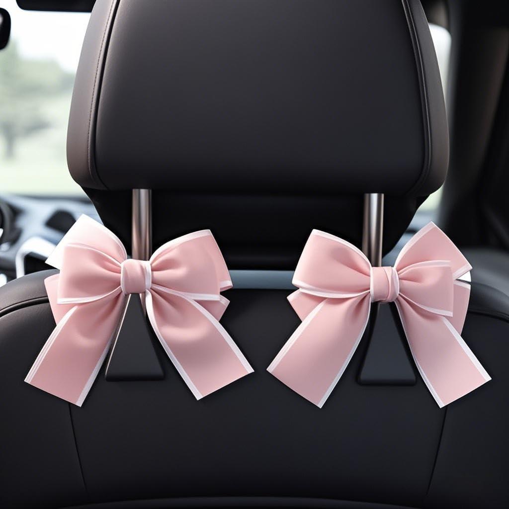 Juego de 2 ganchos para bolso de coche XZHJJF Rosa