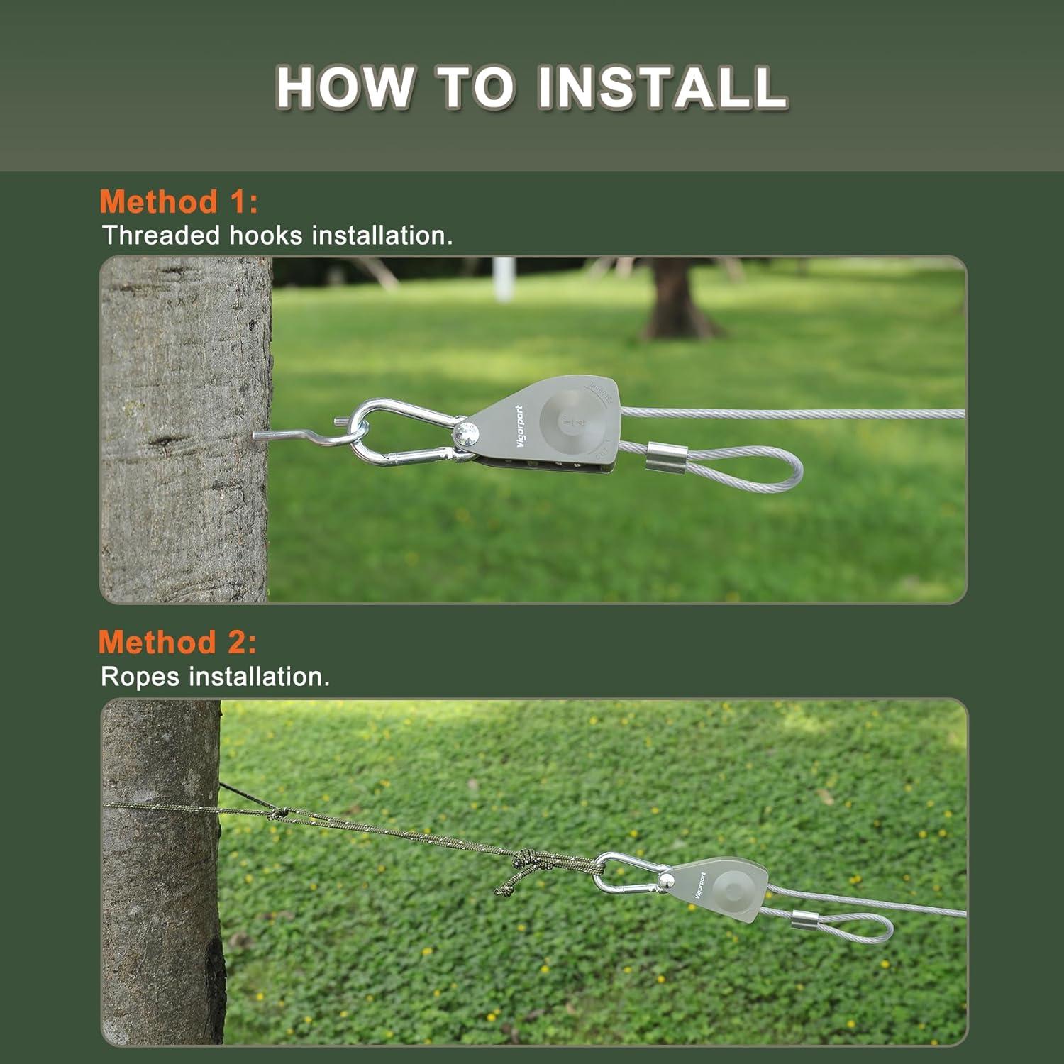 Línea de Ropa Portátil Vigorport 12.19m con Polea Doble