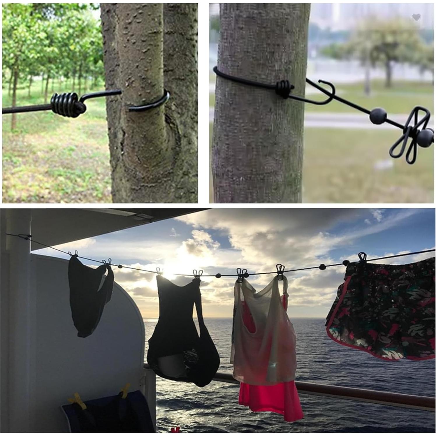 Cuerda Elástica para Ropa Dancepanda 3.6m con 12 Clips