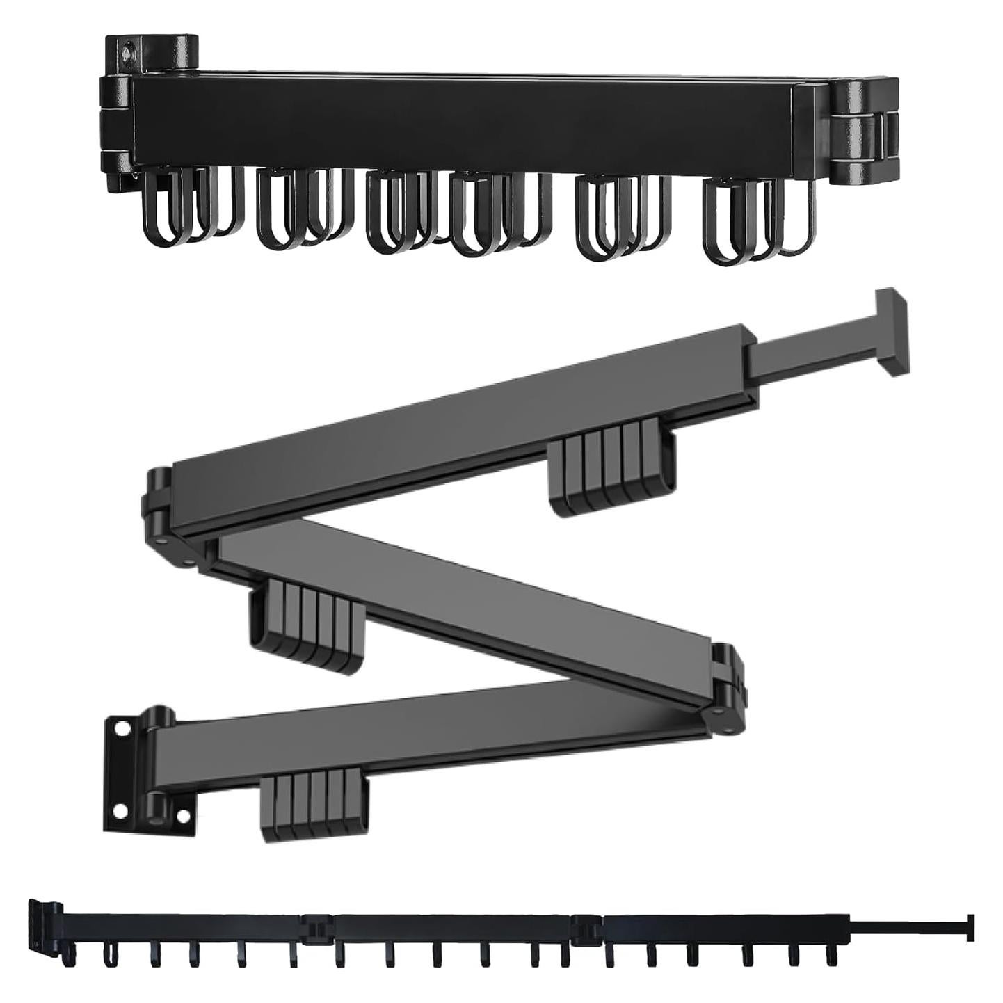 Perchero Plegable de Pared HappyHedz - 18 Ganchos, 90.72 kg