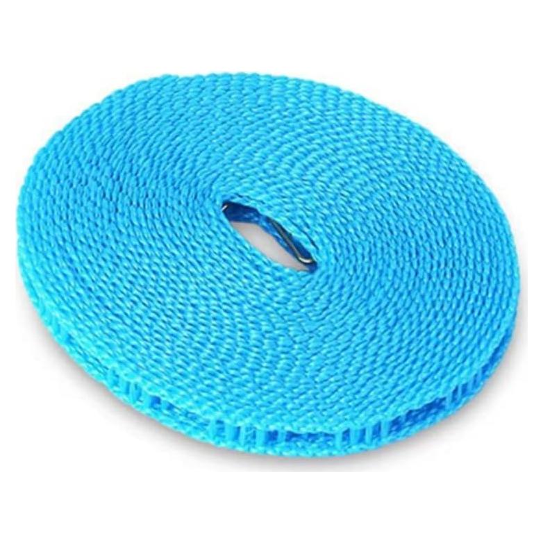 Línea de Ropa Portátil Cafurty 8 m Ajustable Antideslizante Azul