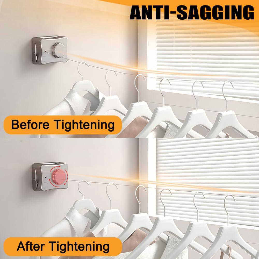 Cuerda de Ropa Retráctil YUKI 5.1m Alta Resistencia Gris