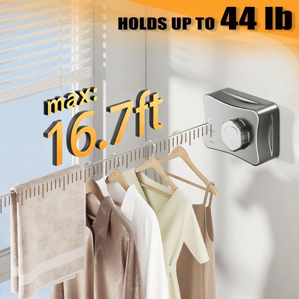 Cuerda de Ropa Retráctil YUKI 5.1m Alta Resistencia Gris