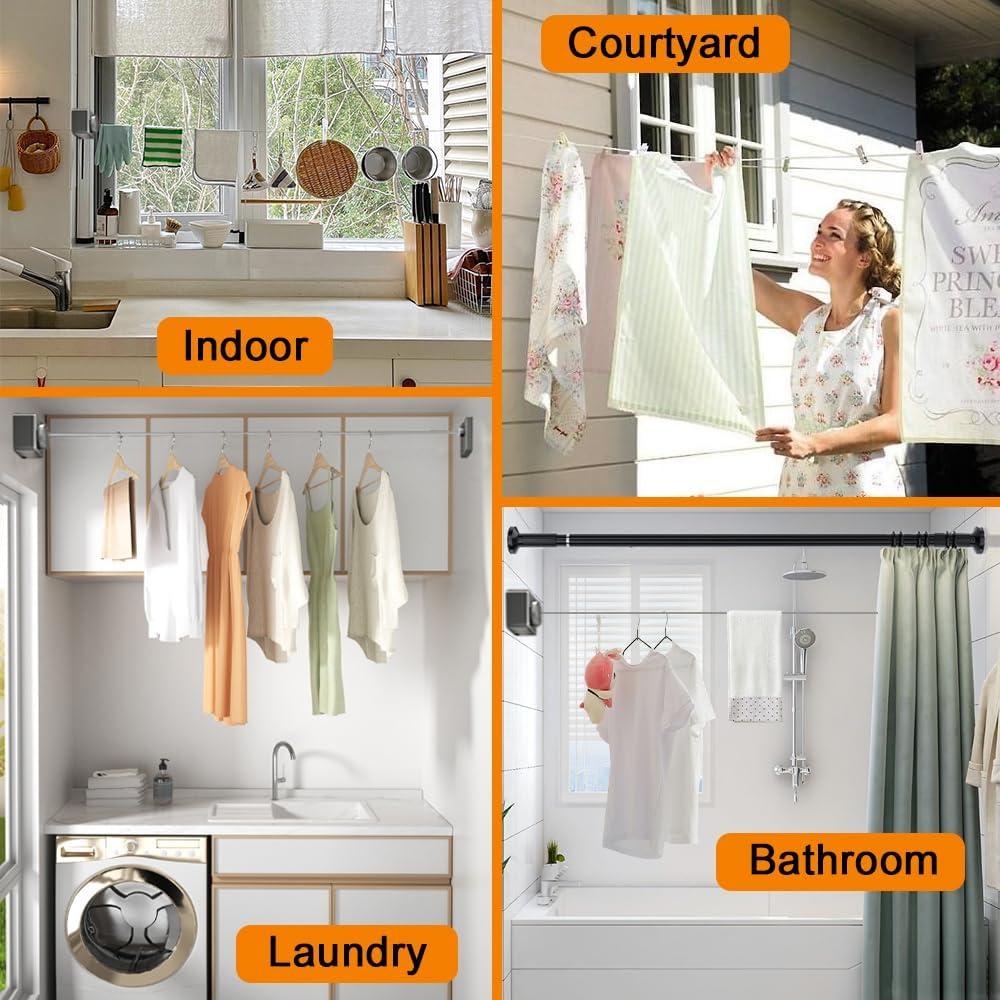 Cuerda de Ropa Retráctil YUKI 5.1m Alta Resistencia Gris