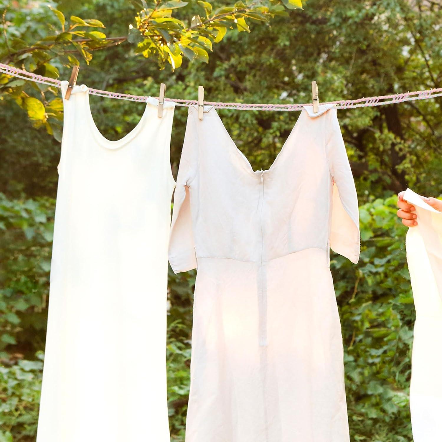 Cuerda de Ropa de Viaje uxcell 8m con Ganchos de Acero Inoxidable