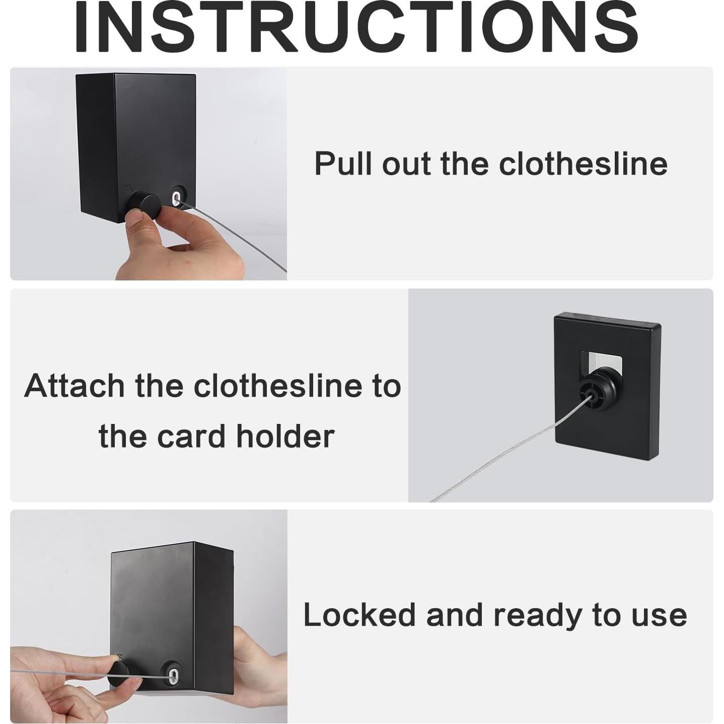 Línea de Ropa Retráctil SzGnays 4.19 m Alta Resistencia