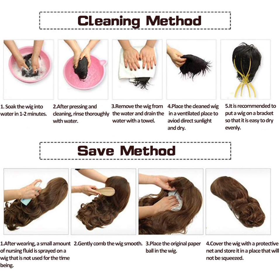 Peluca corta para hombres Baruisi marrón y plata sintética