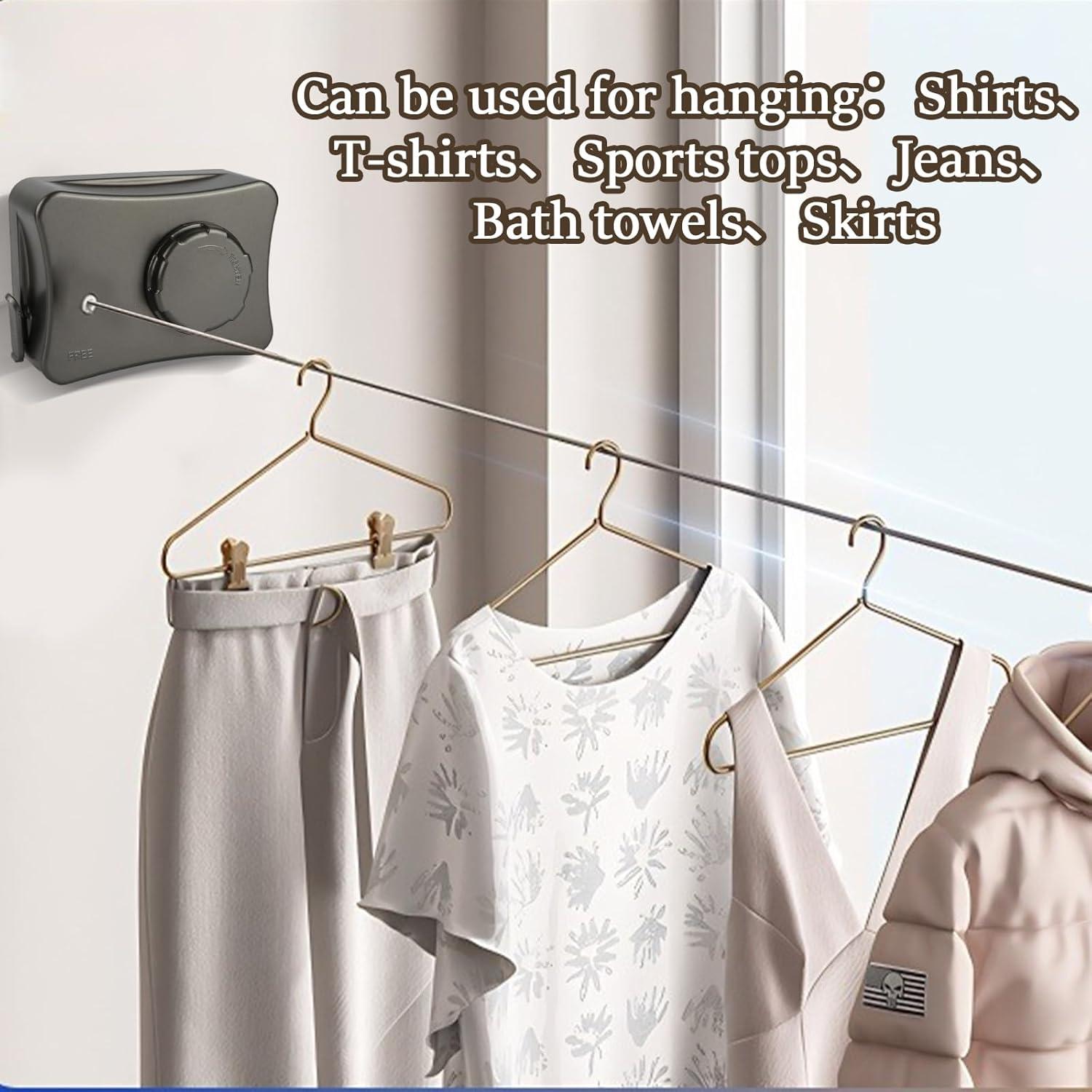 Cuerda de Ropa Retráctil LPZNUYVC de Acero Inoxidable 18.14 kg