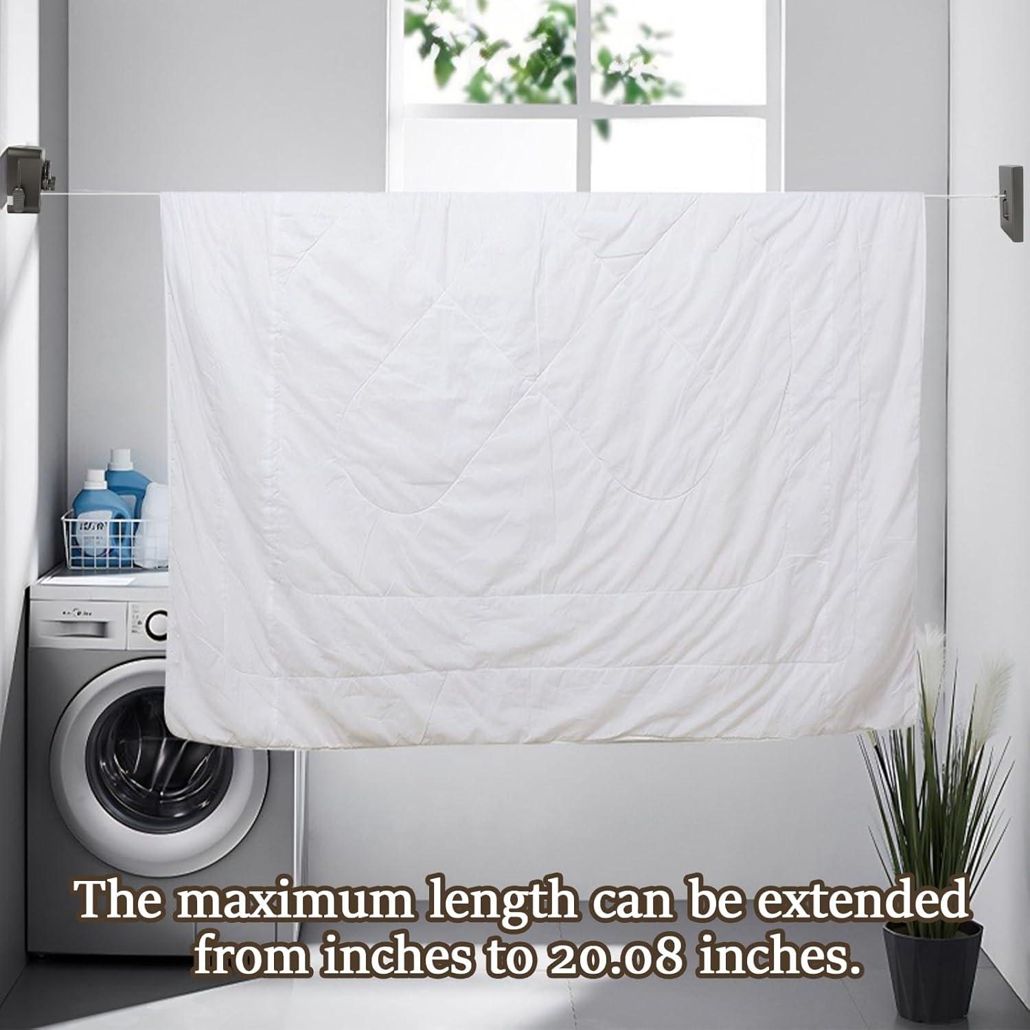 Cuerda de Ropa Retráctil LPZNUYVC de Acero Inoxidable 18.14 kg