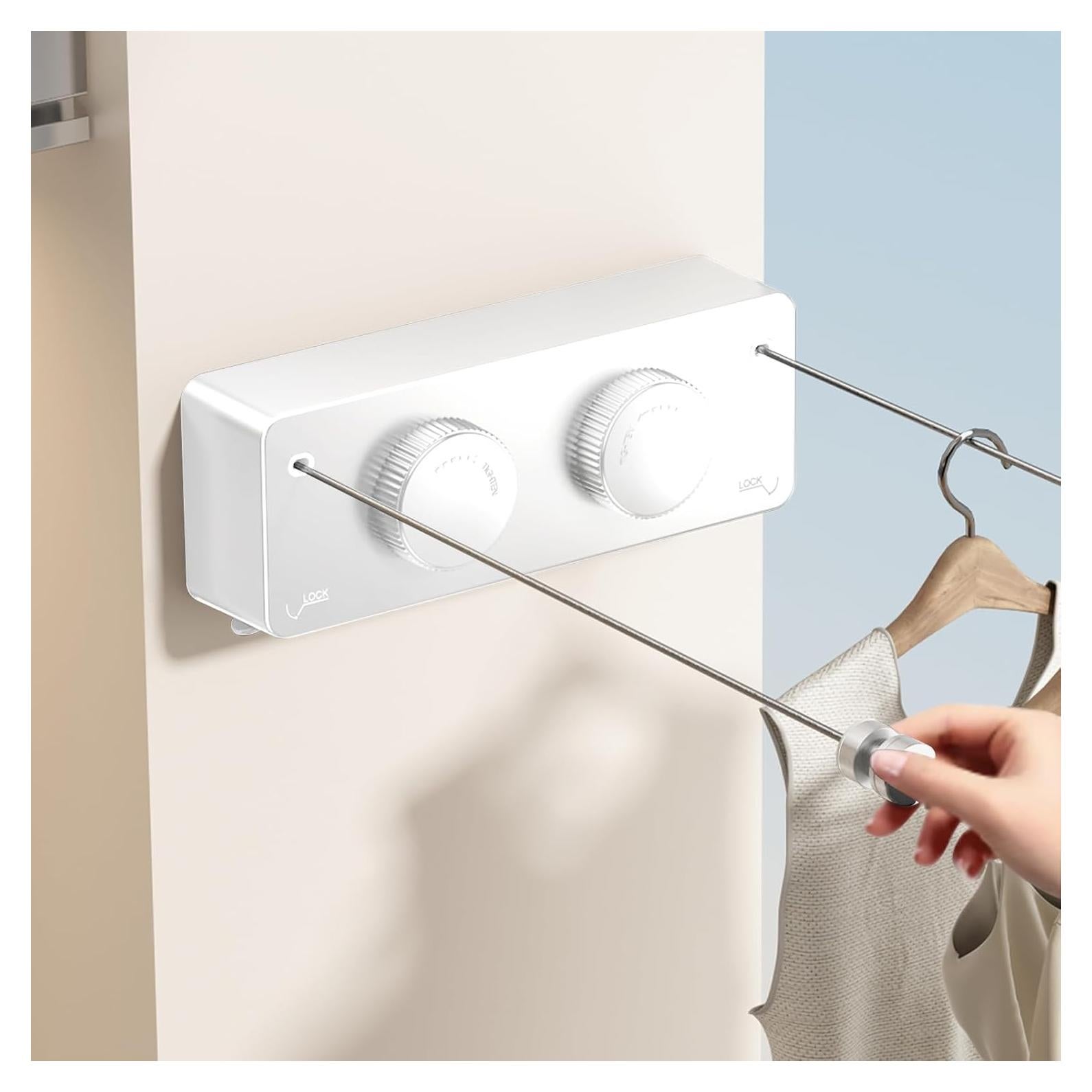 Cuerda de Ropa Retráctil Mustorn 4.2m Doble Alta Resistencia