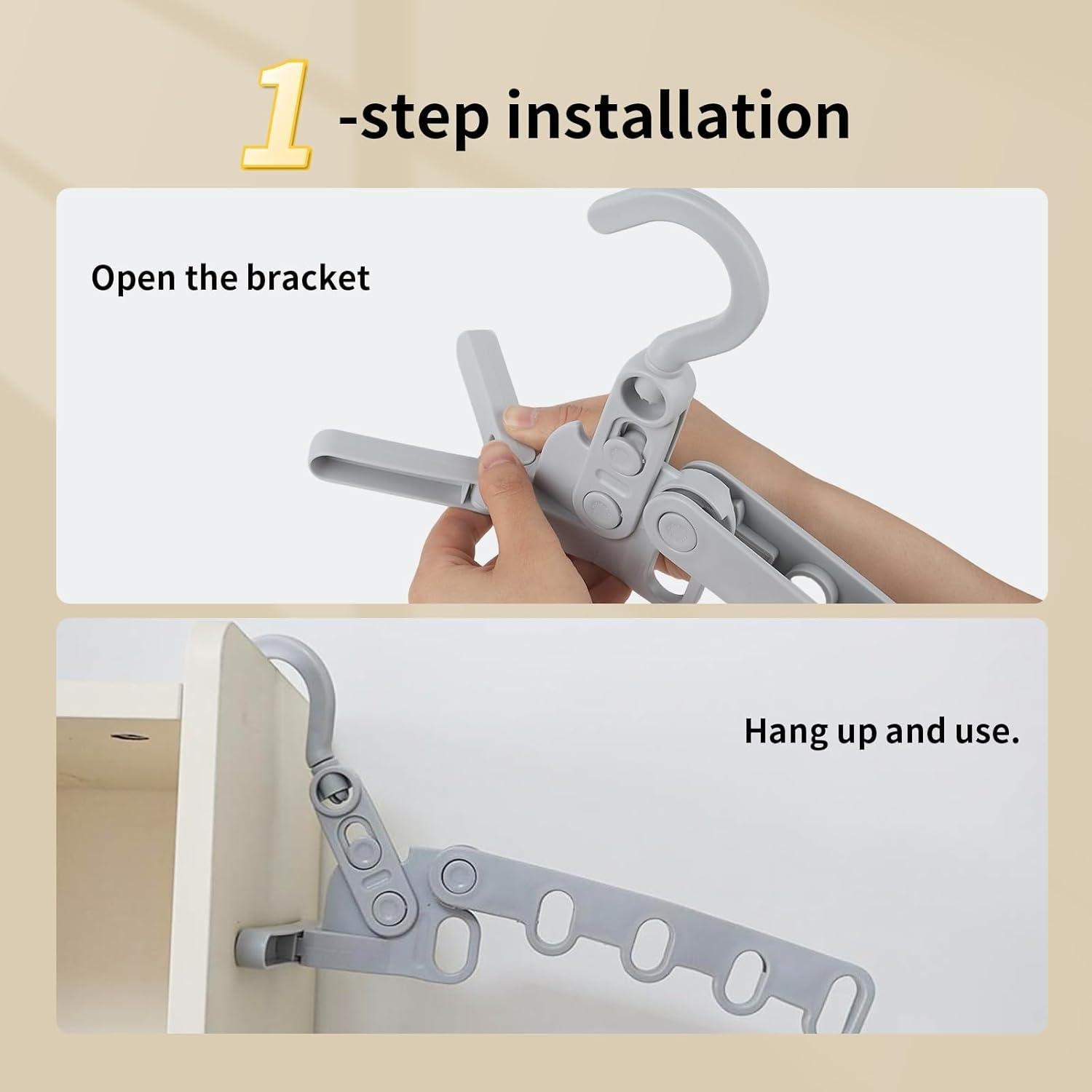 Perchero Plegable SIWUKEH + 5 Perchas de Viaje + Bolsa