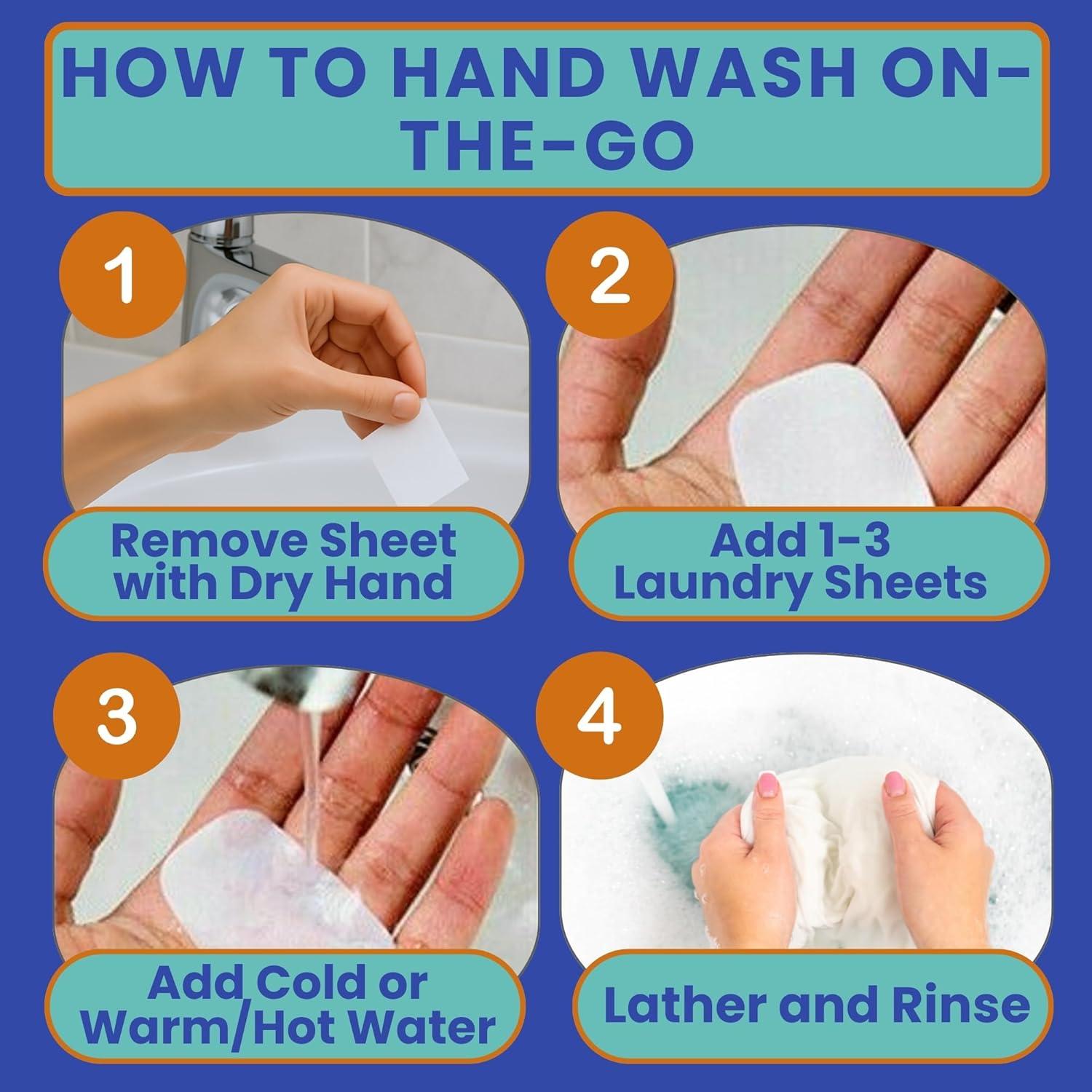 Kit de Lavandería de Viaje Journey Breeze - 50 Hojas Detergente