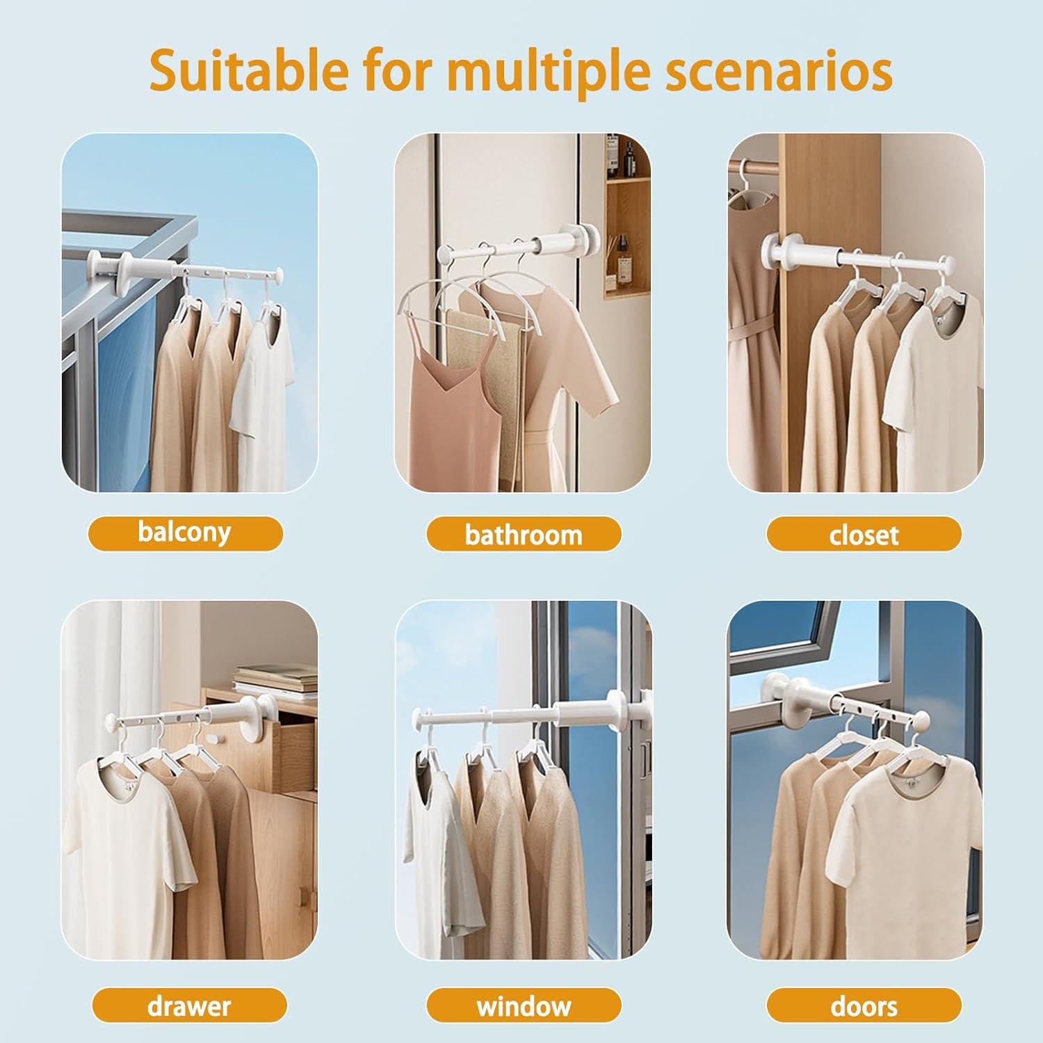 Tendedero de viaje QHLhomestead 2 Paquete Plegable Blanco