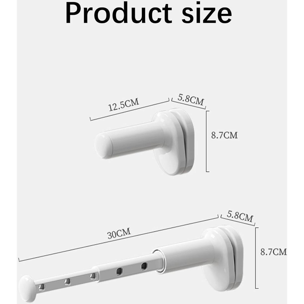 Tendedero de viaje QHLhomestead 2 Paquete Plegable Blanco