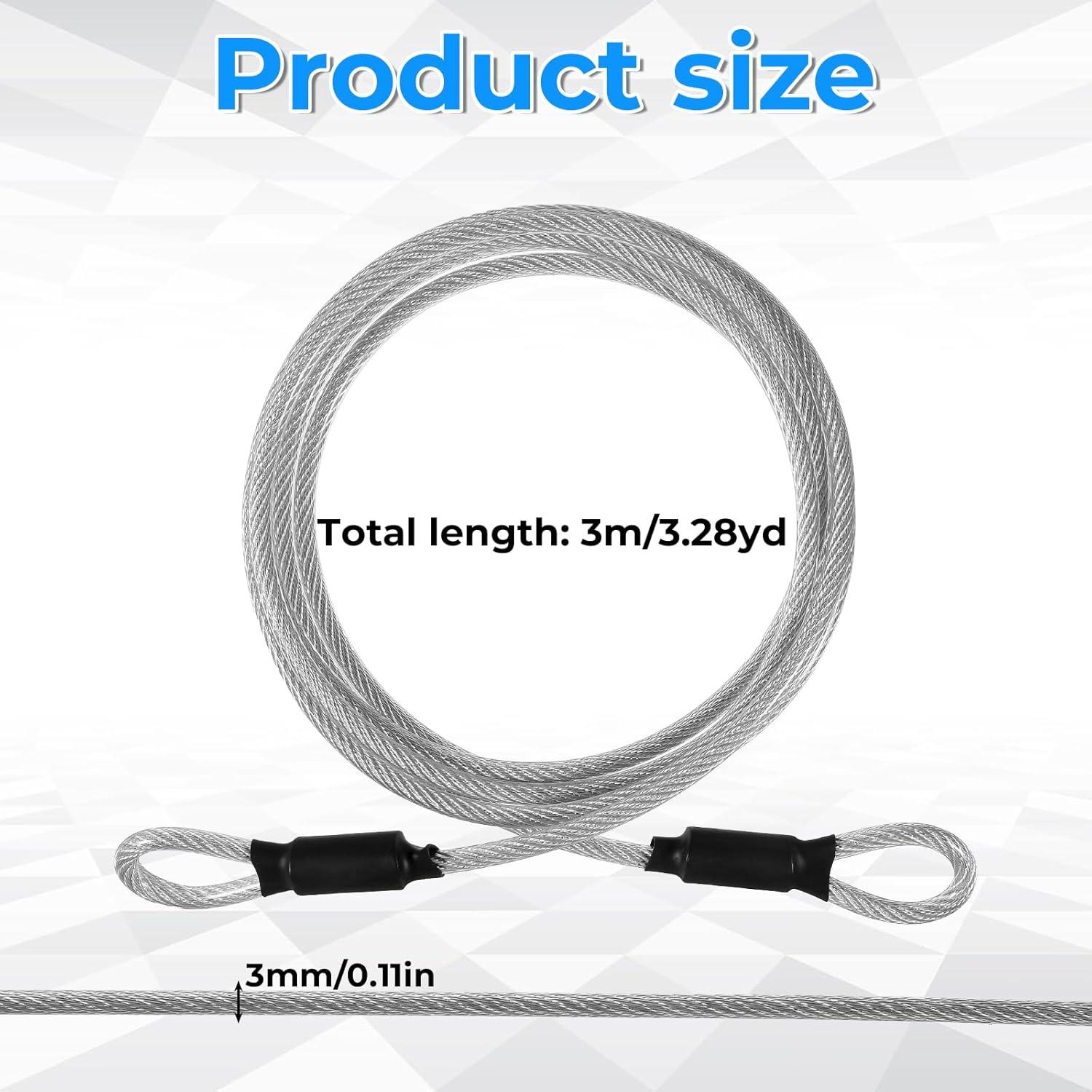 Cable de Seguridad de Acero Inoxidable Fyntave 3mm x 3m