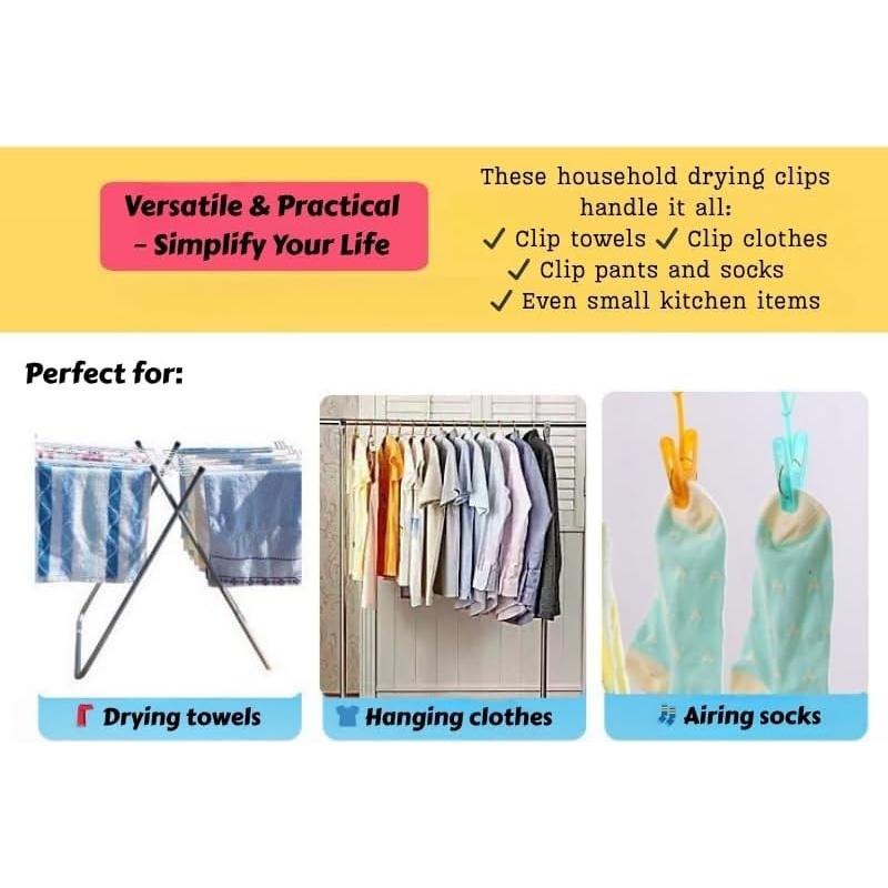 Paquete de 12 Clips de Ropa Antideslizantes MIXNEX - 3 Colores