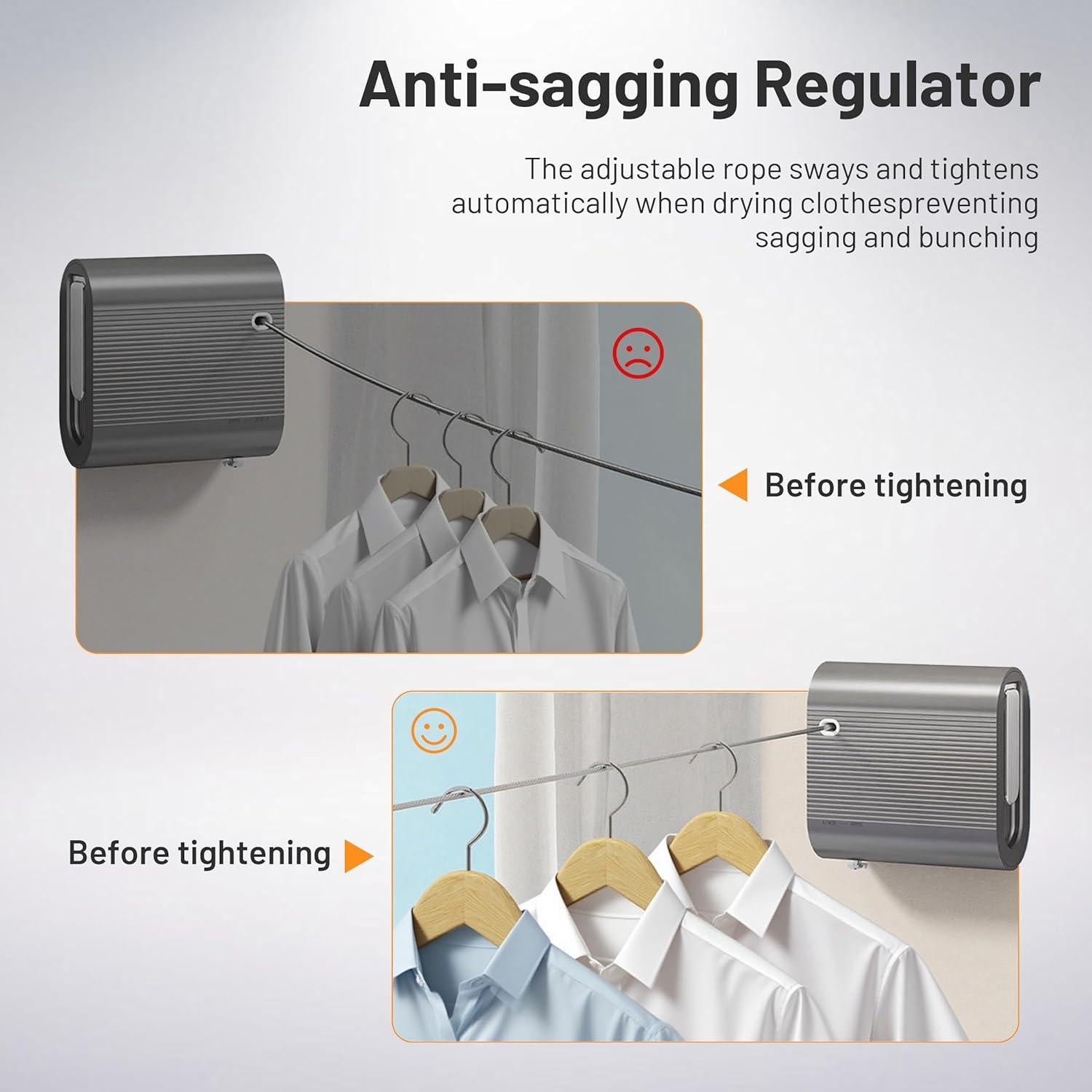 Cuerda de Ropa Retráctil Elecbee 4.2m Alta Resistencia