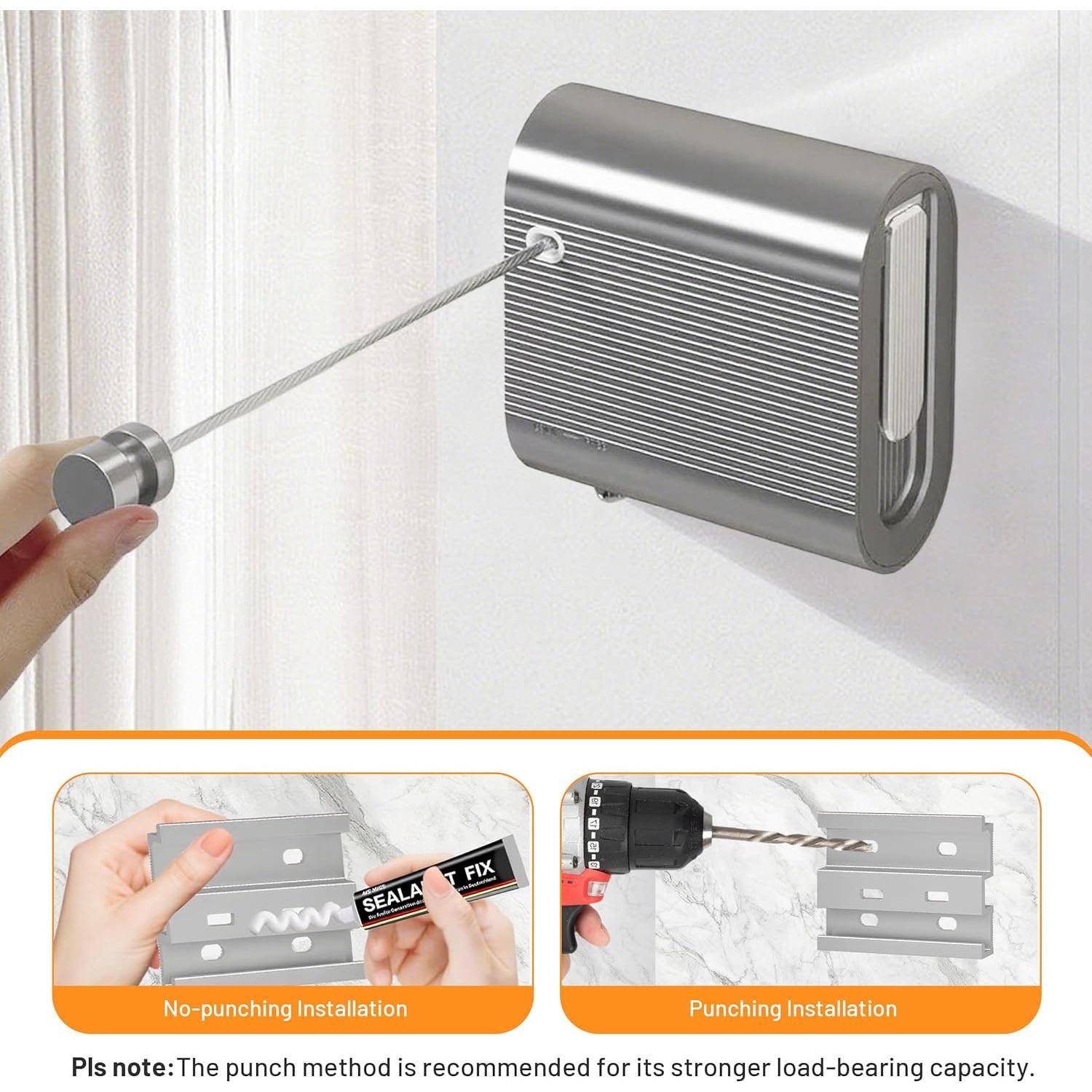 Cuerda de Ropa Retráctil Elecbee 4.2m Alta Resistencia