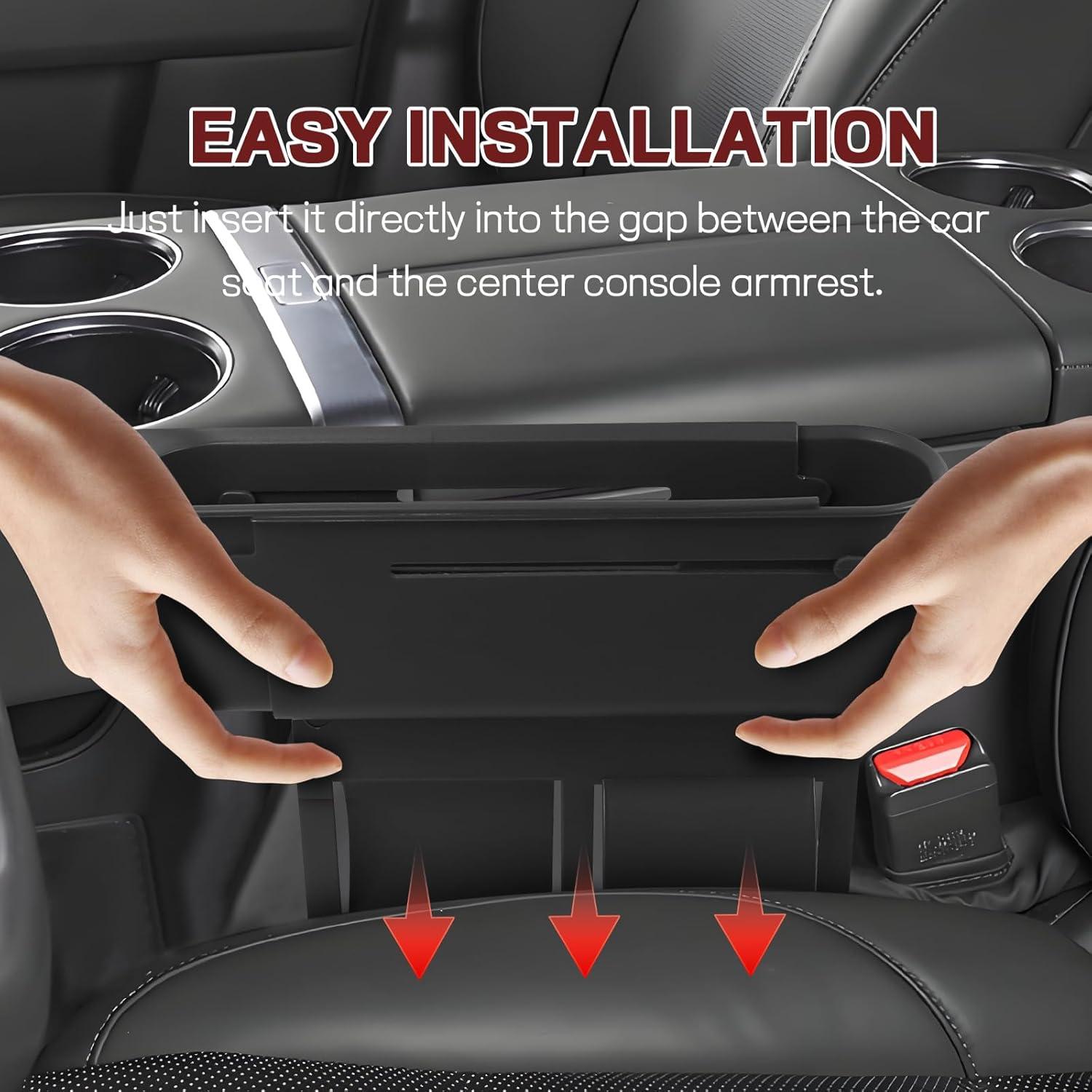 Organizador Rellenador Espacio Asientos Coche Hbxdeco Negro