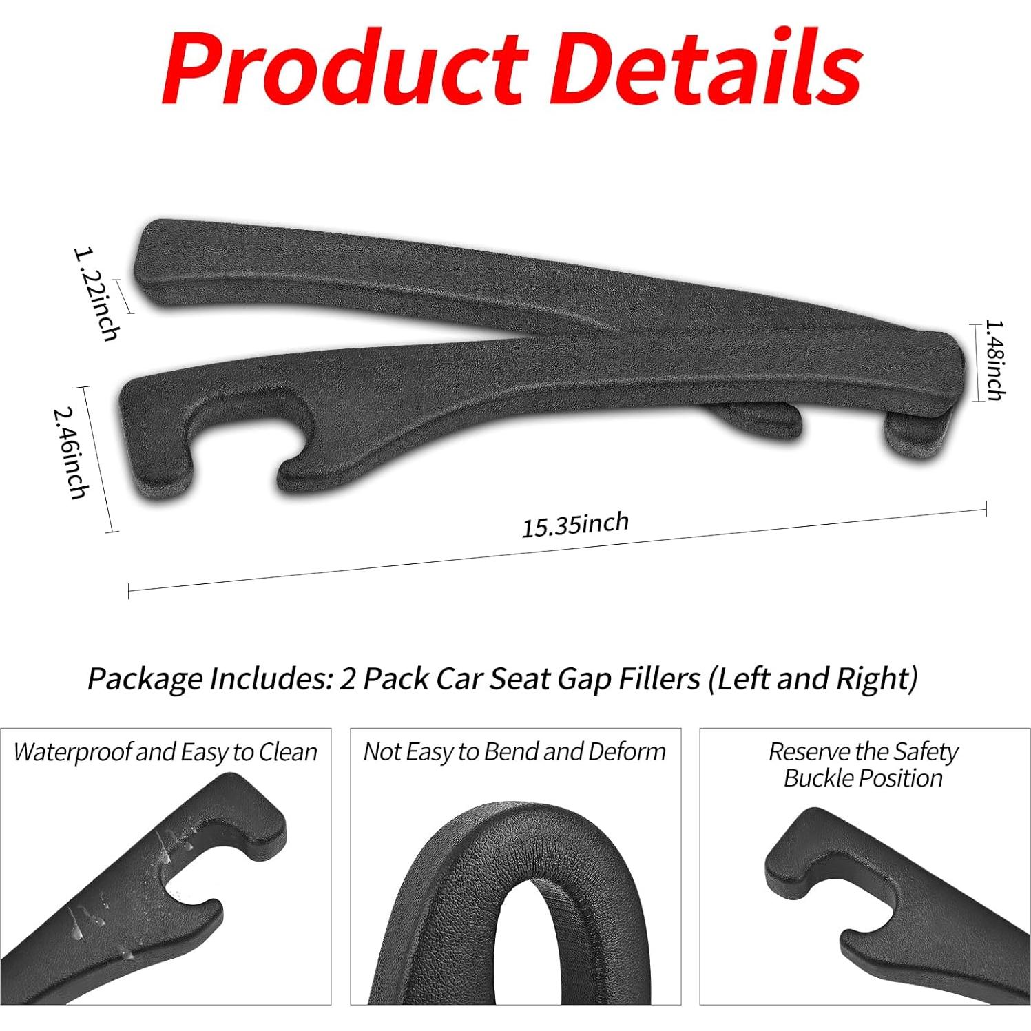 Relleno de Espacio entre Asientos de Coche NSNIBEIGE 2 Pcs