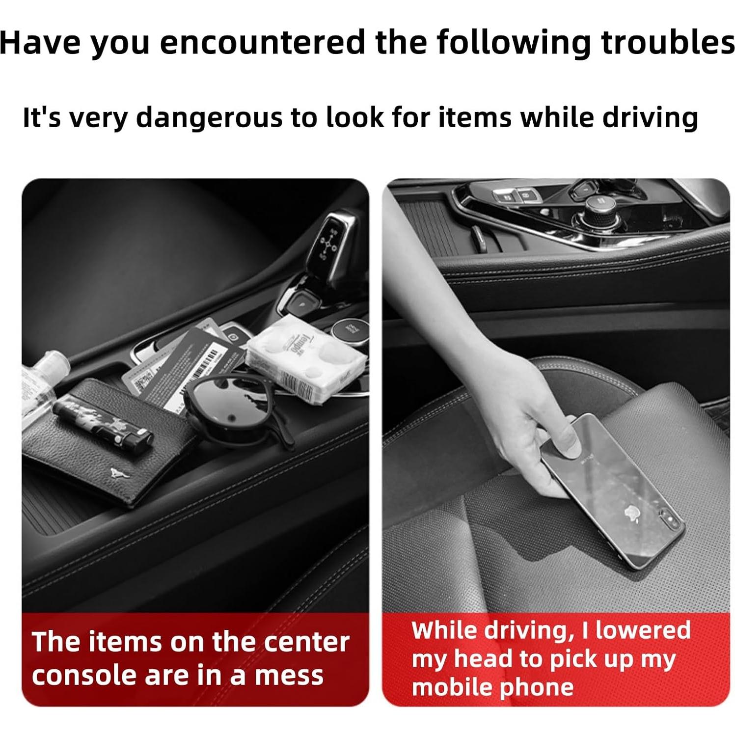 Organizador de Espacio entre Asientos AutoCabins - 2 Piezas Naranja