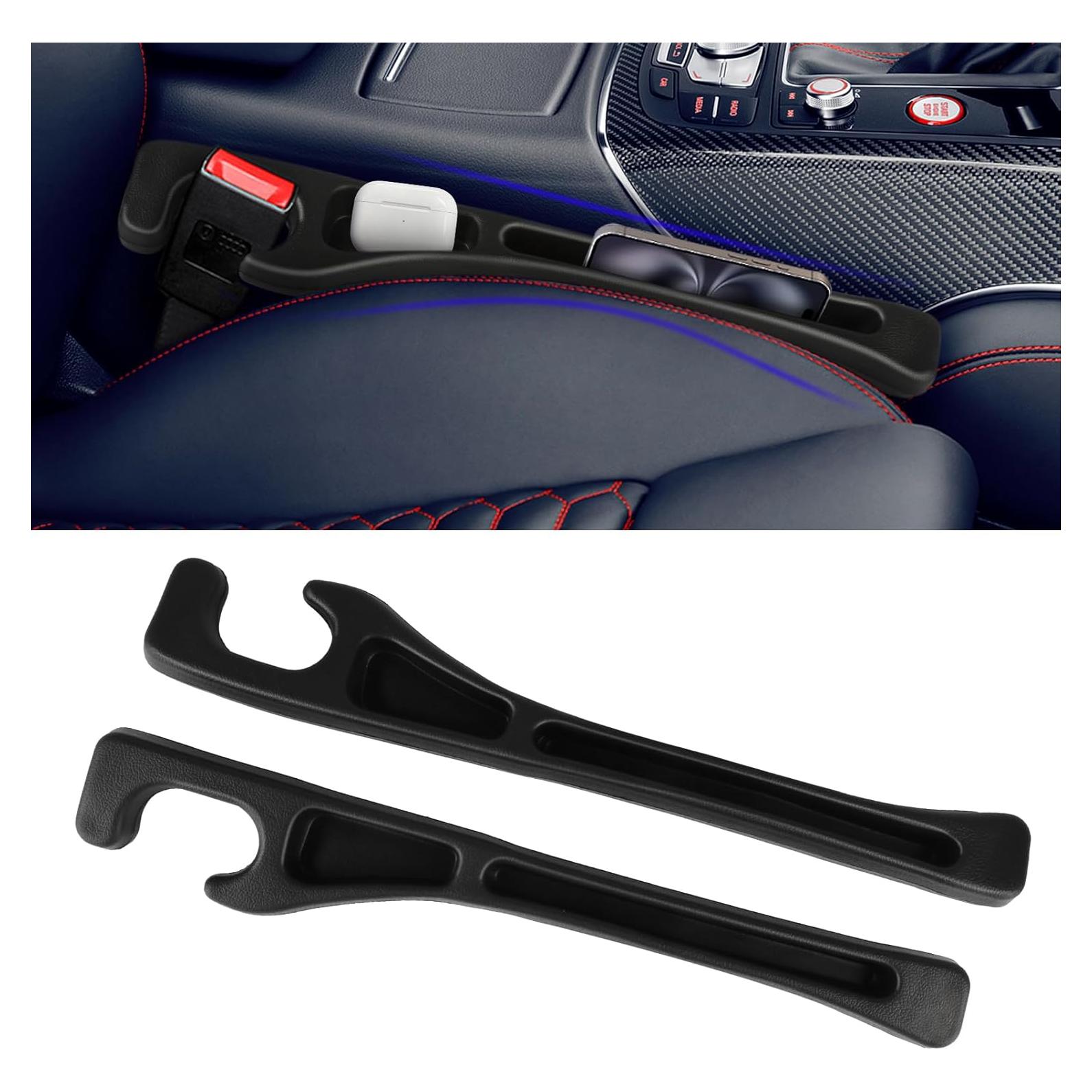 Relleno Espacio entre Asientos Coche MOCCOOL 2 Pcs Negro