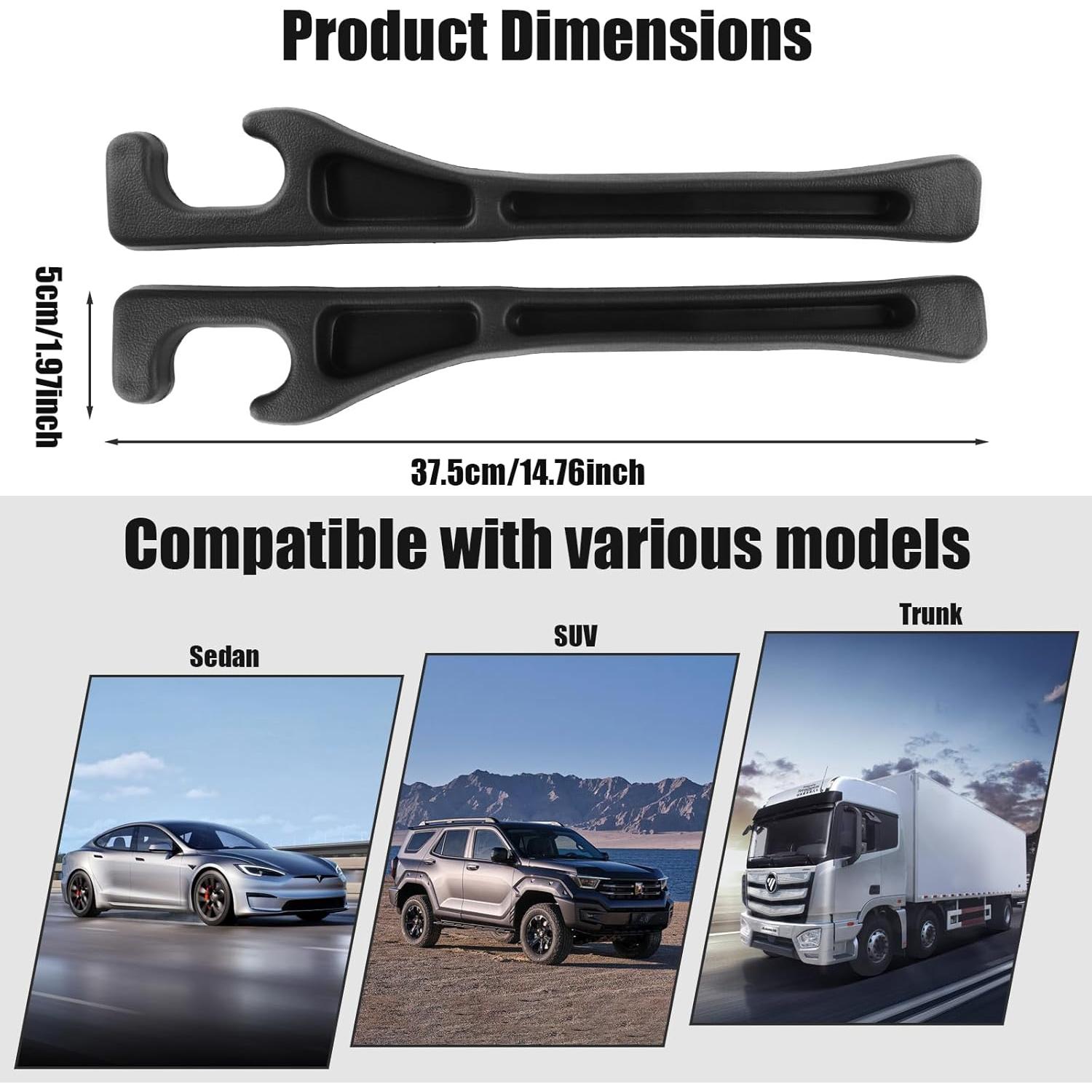 Relleno Espacio entre Asientos Coche MOCCOOL 2 Pcs Negro