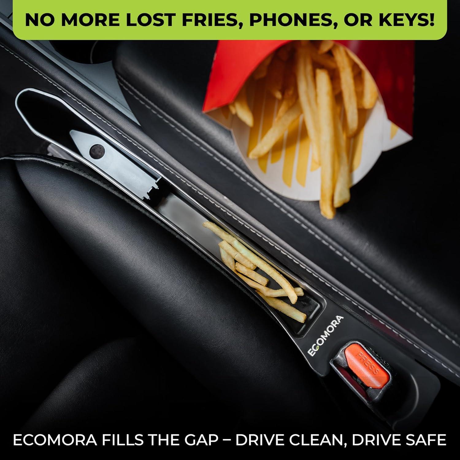 Organizador de Espacio entre Asientos ECOMORA - 2 Piezas con Cepillo