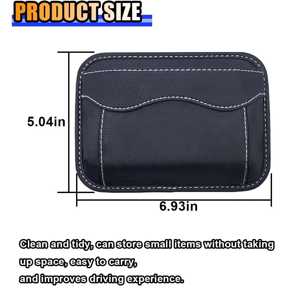 Organizador de Asiento de Coche SMILFUY en Cuero Negro