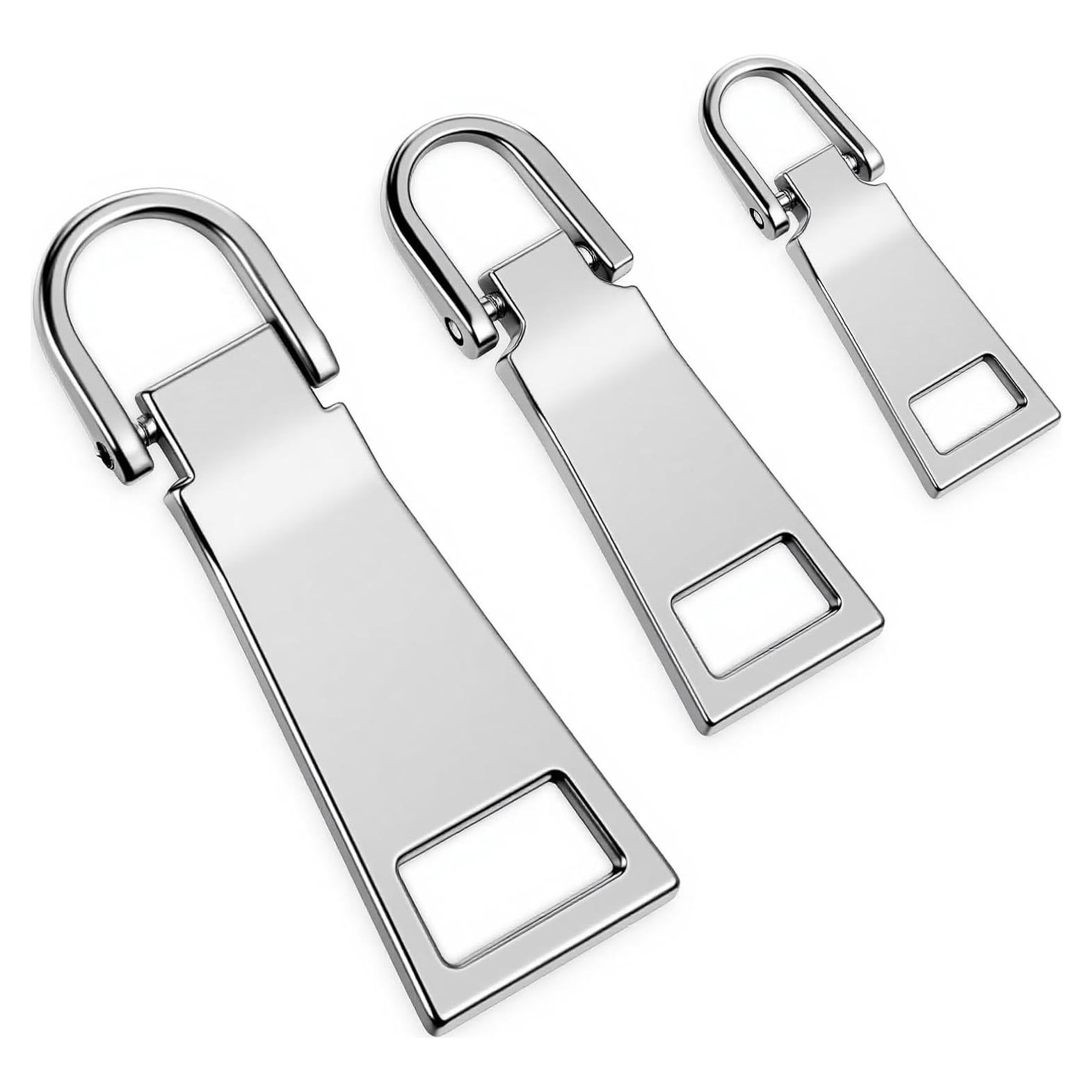 Kit de 3 Tiradores de Cremallera Metal Qulkws - Reparación Versátil