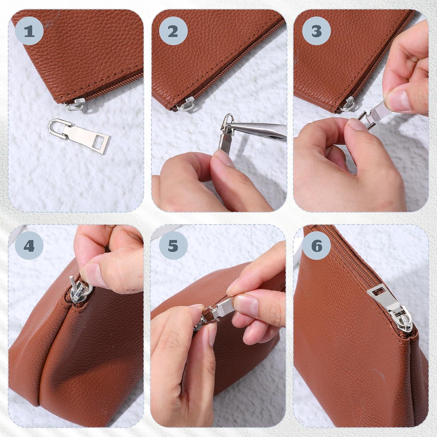 Kit de 3 Tiradores de Cremallera Metal Qulkws - Reparación Versátil