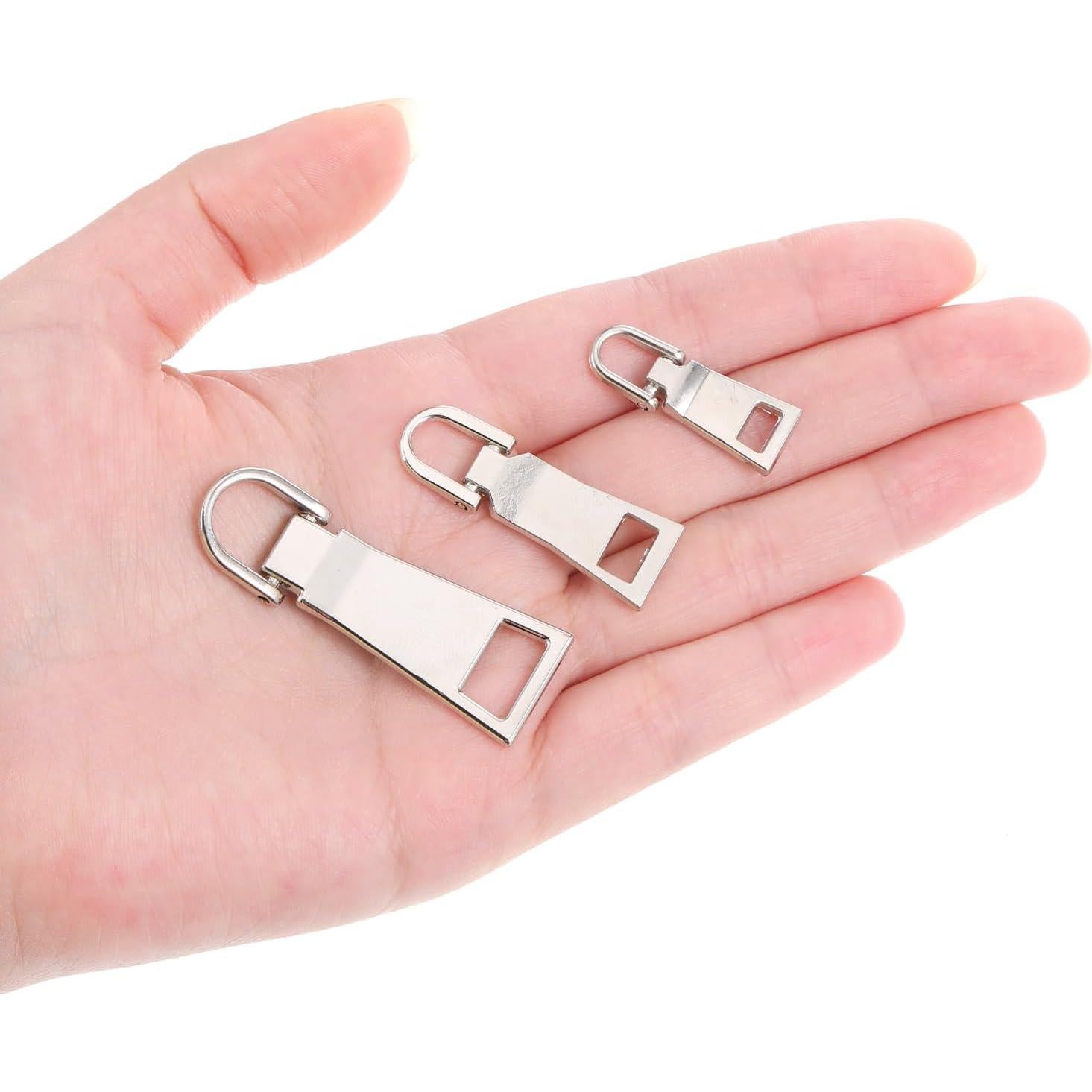 Kit de 3 Tiradores de Cremallera Metal Qulkws - Reparación Versátil