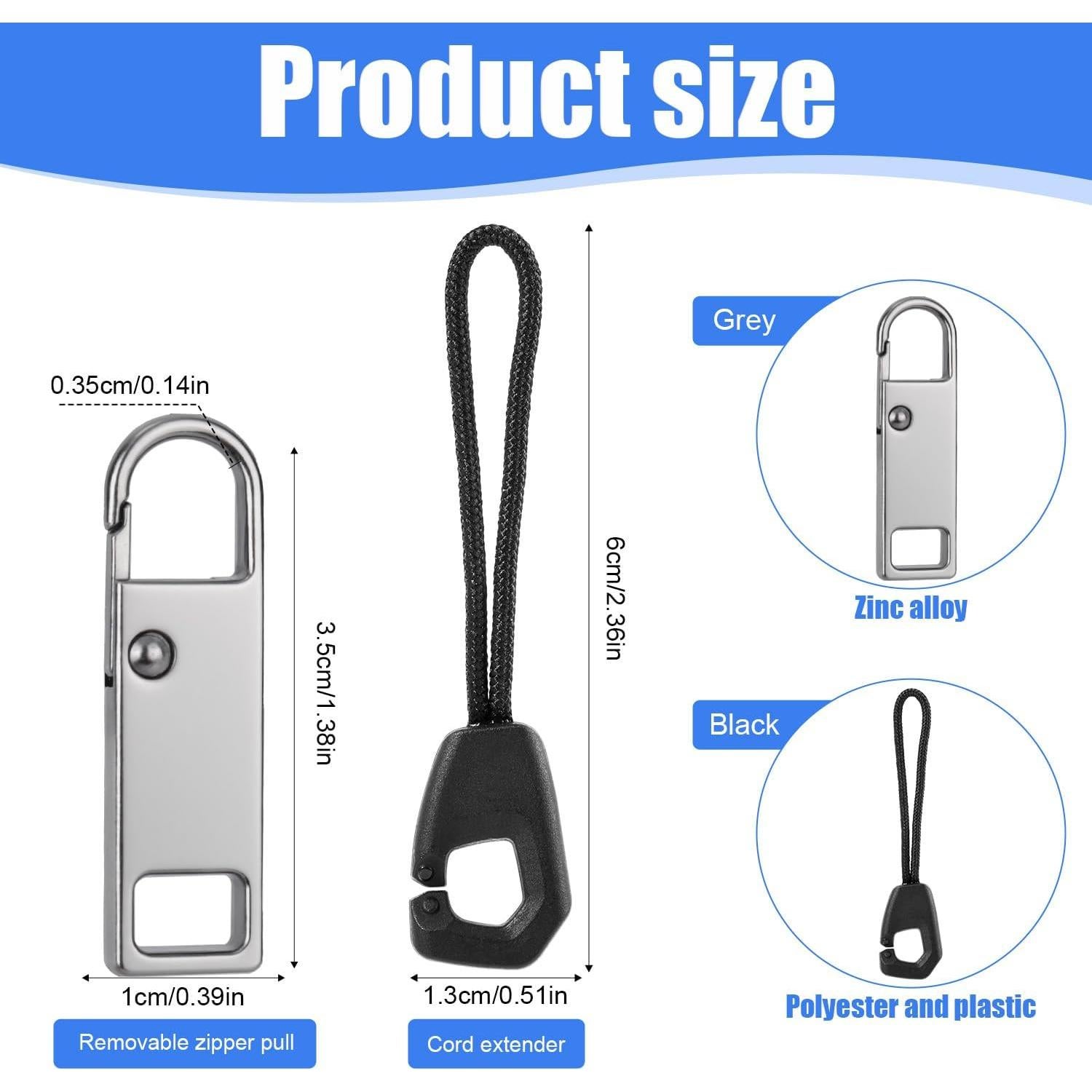 Kit de Reemplazo de Cremalleras 12 Piezas Lasuroa