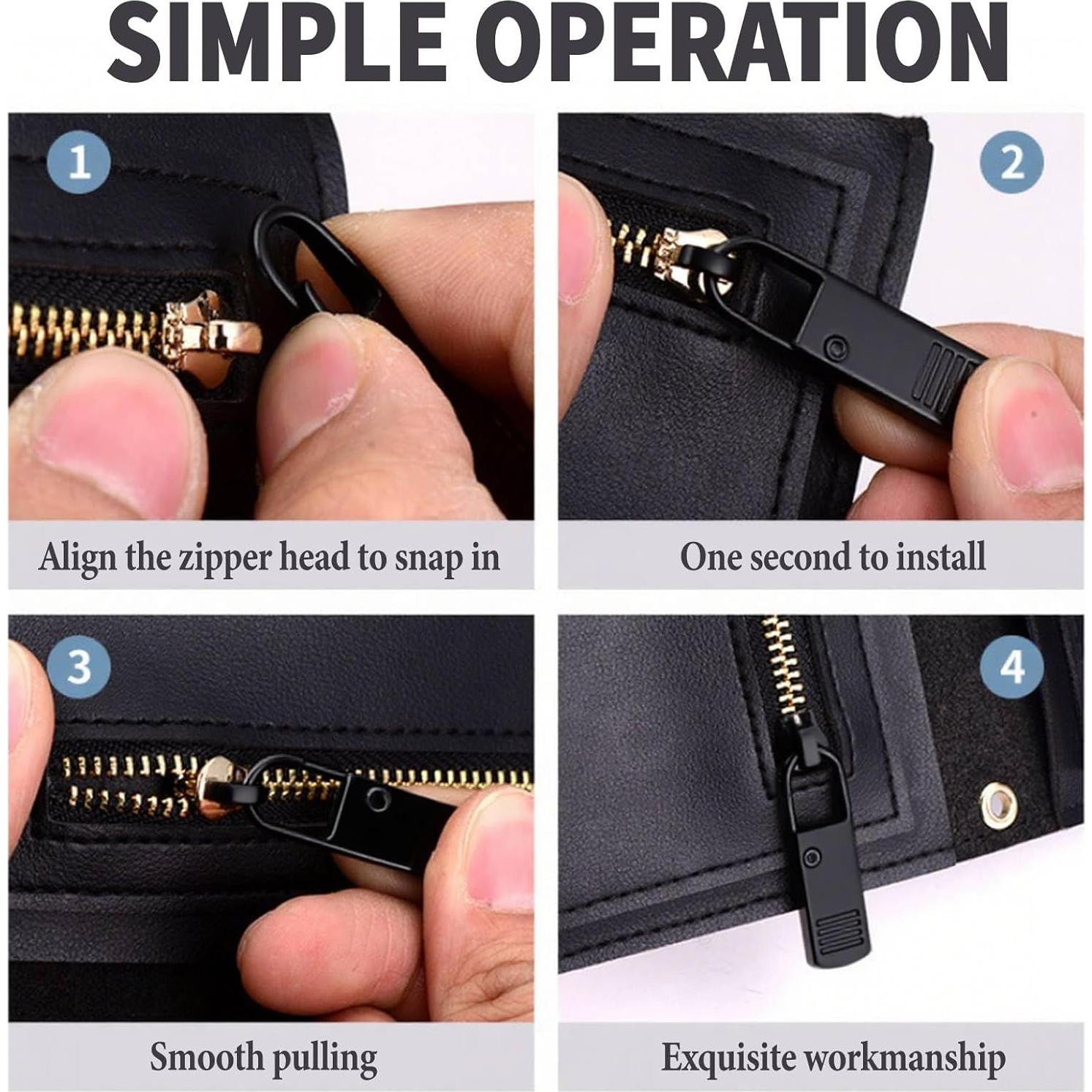 Tiradores de Cremallera Desmontables IVICOO - 8 Pcs, 2 Tamaños