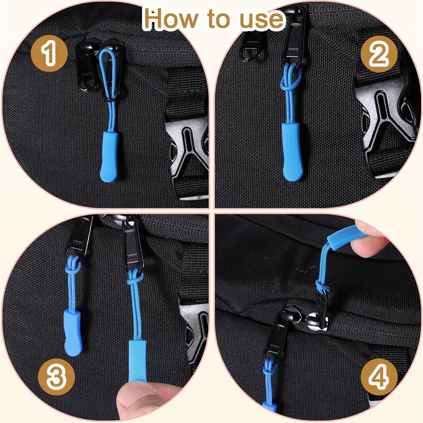 50 Tiradores de Cremallera Coloridos Xelsluthe 6.5cm Nylon