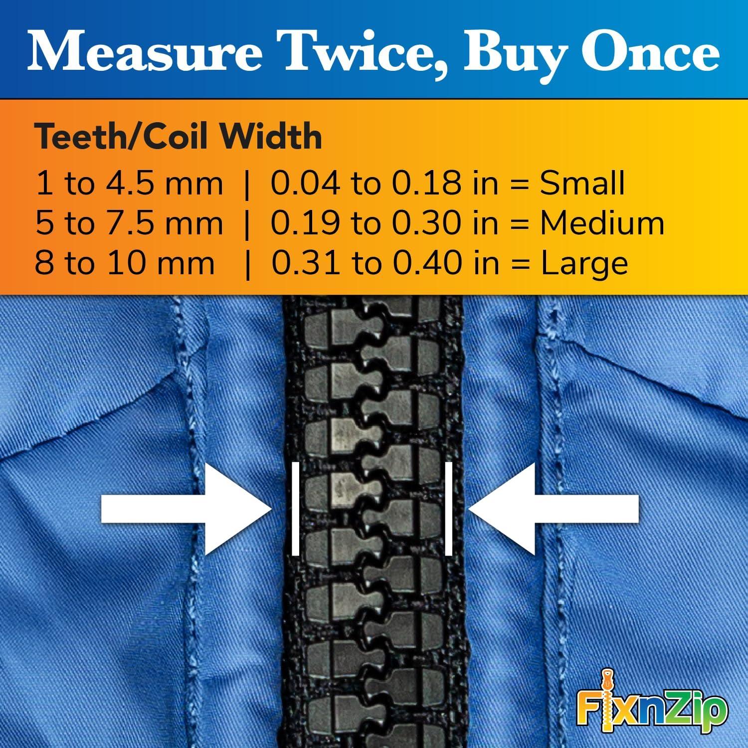 Kit de Reparación de Cremalleras FixnZip Niquel Negro 3 Pzs S,M,L