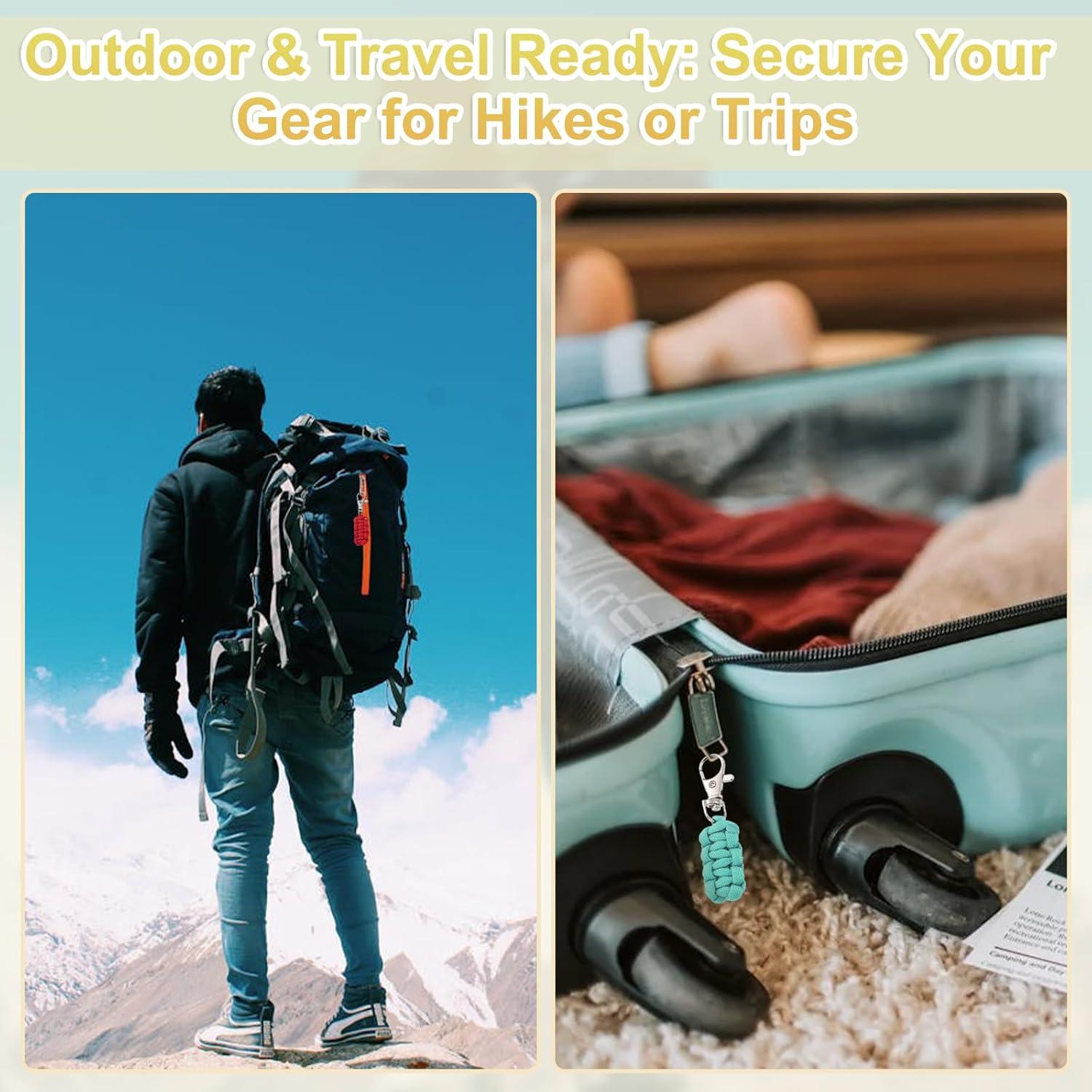 Tiradores de Cremallera Paracord YELARXI 80mm Rosa 6 Piezas