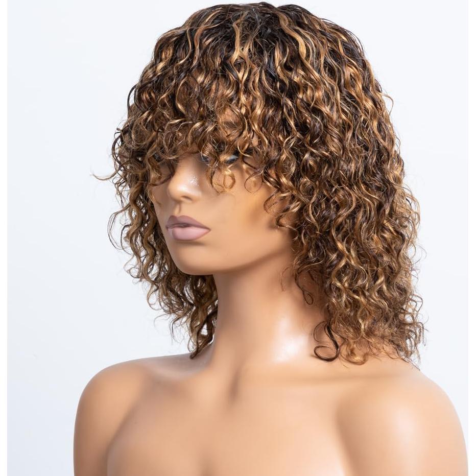 Peluca corta de ondas de agua OnePart 30 cm sin pegamento