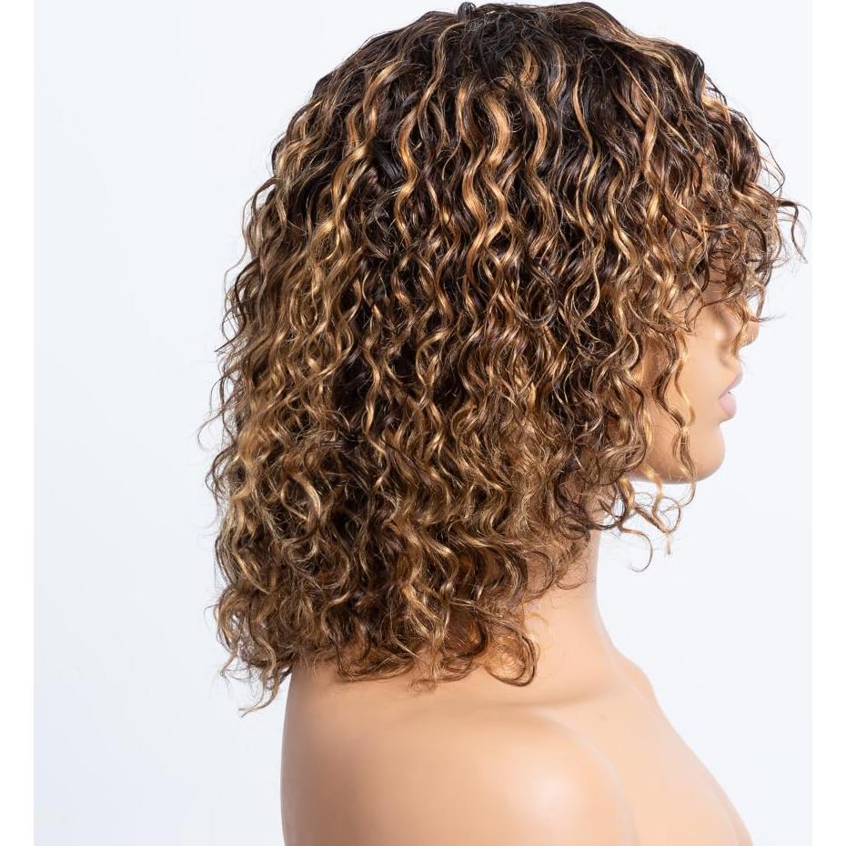 Peluca corta de ondas de agua OnePart 30 cm sin pegamento