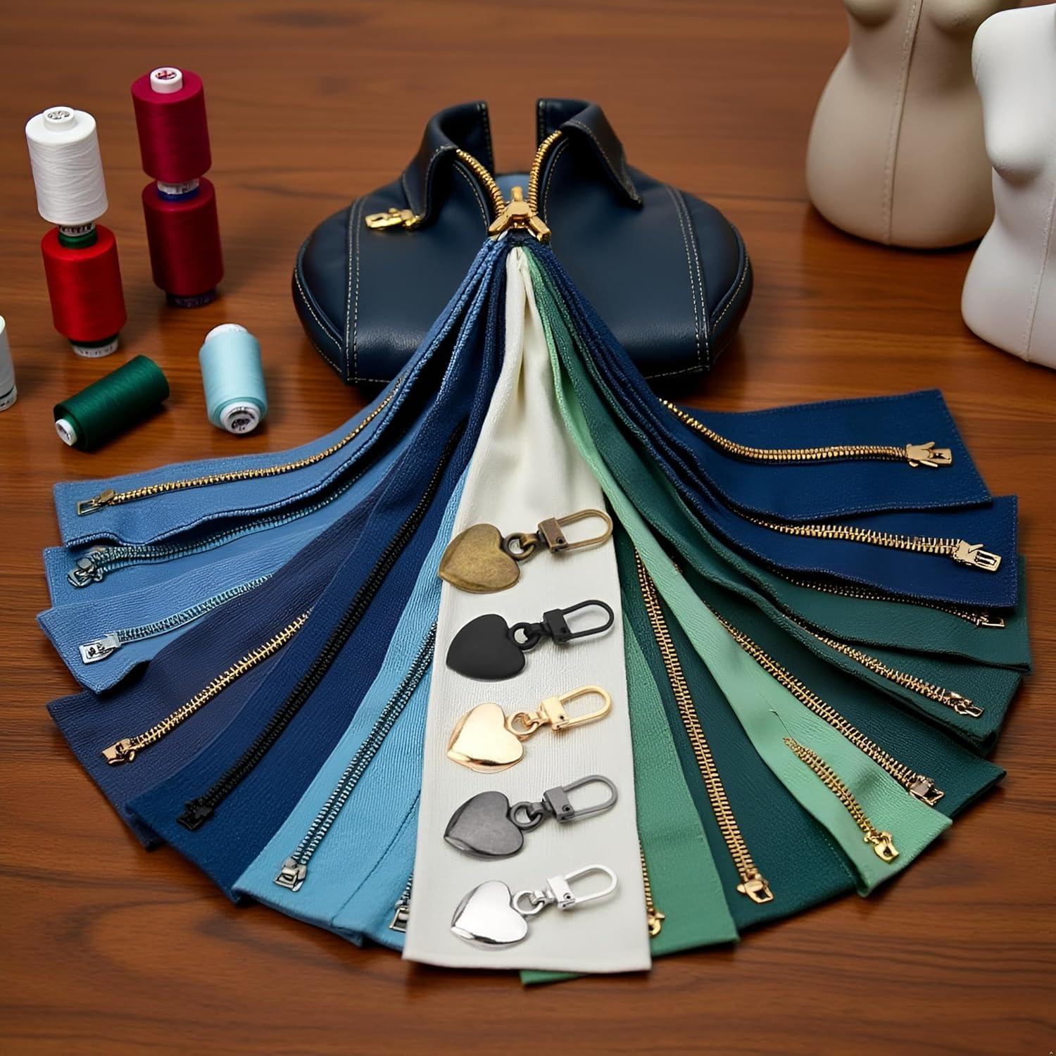 Set de 5 Tiradores de Cremallera Corazón Metal Journey Studio